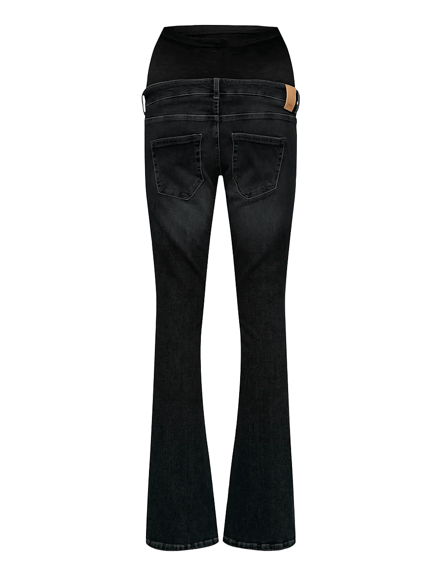 Only Maternity - OLMBLUSH MID WAIST FLARED DNM BOX NOOS - džinsi ar zvanveida galiem - washed black - 1