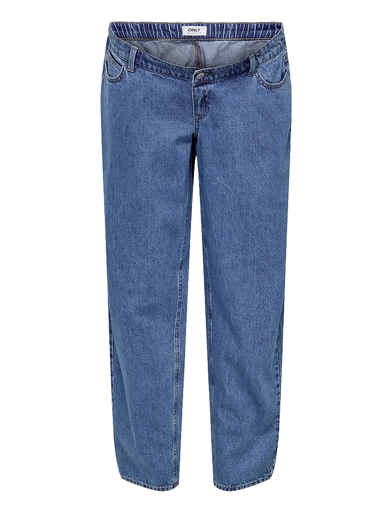 Only Maternity - OLMLUMA ELASTIC STRAIGHT JEANS DNM NOOS - straight jeans - medium blue denim - 0