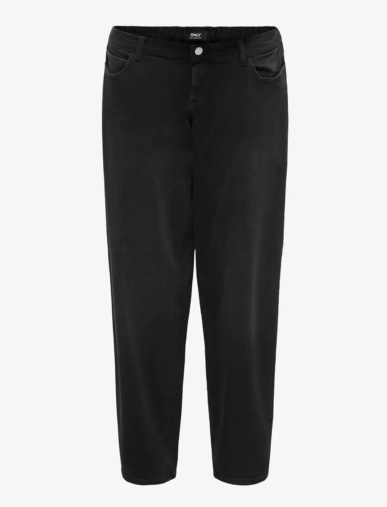 Only Maternity - OLMLUMA ELASTIC STRAIGHT JEANS DNM NOOS - straight jeans - washed black - 0