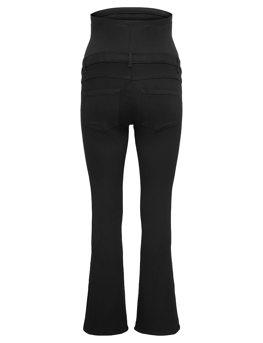 Only Maternity - OLMRAIN LIFE REG PUSH UP FLARED NOOS - underdele - black denim - 2