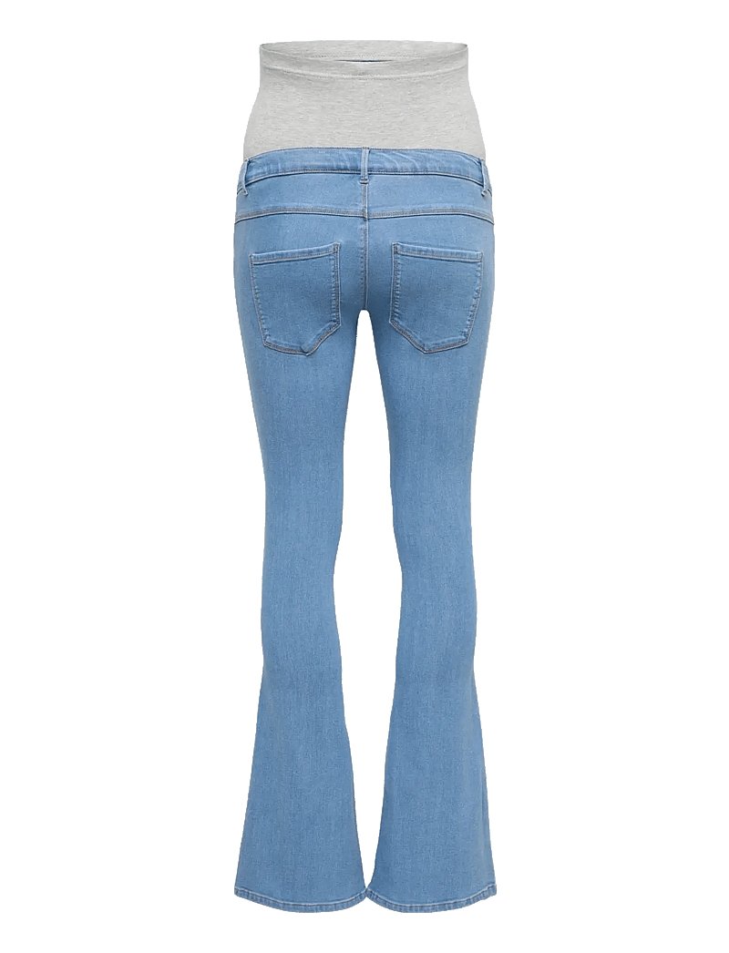 Only Maternity - OLMRAIN LIFE REG PUSH UP FLARED NOOS - alaosat - medium blue denim - 1