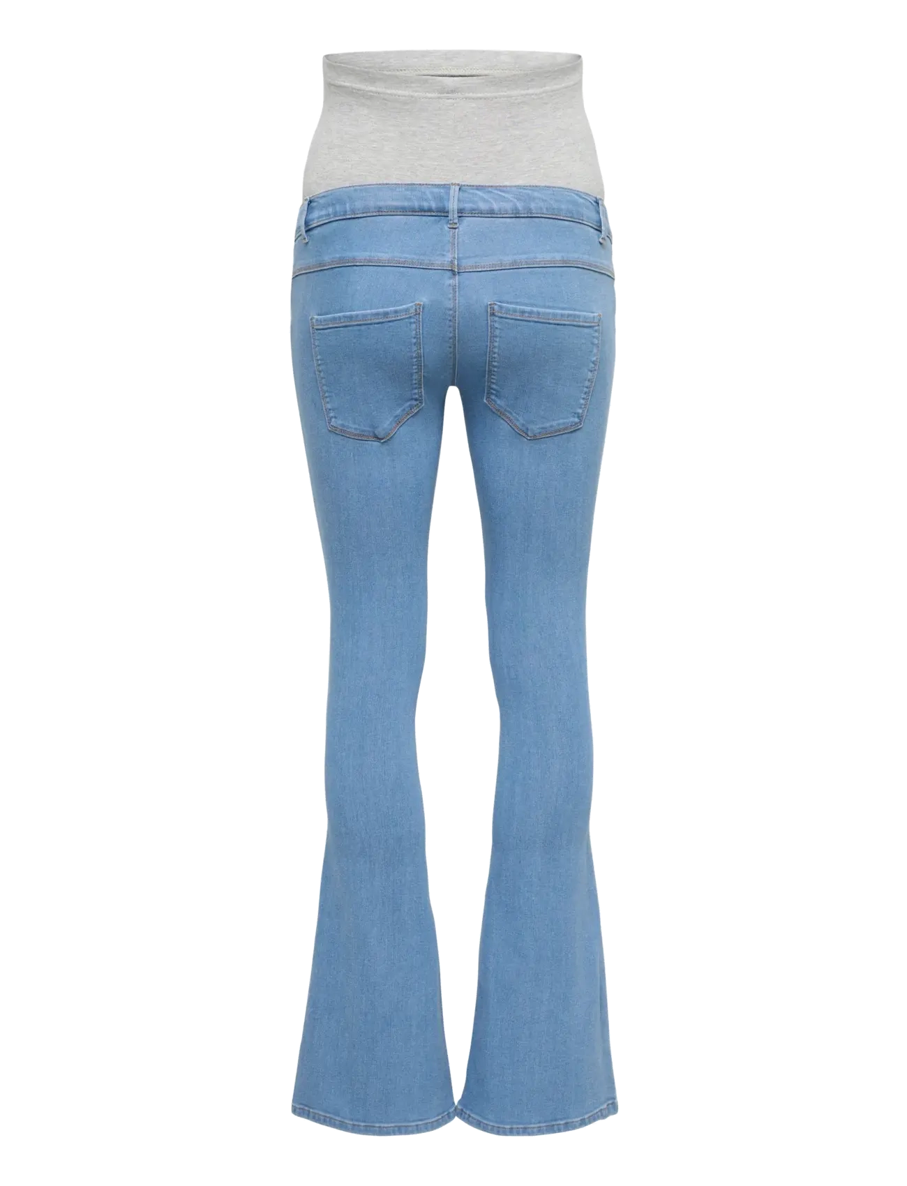 Only Maternity - OLMRAIN LIFE REG PUSH UP FLARED NOOS - püksid - medium blue denim - 1