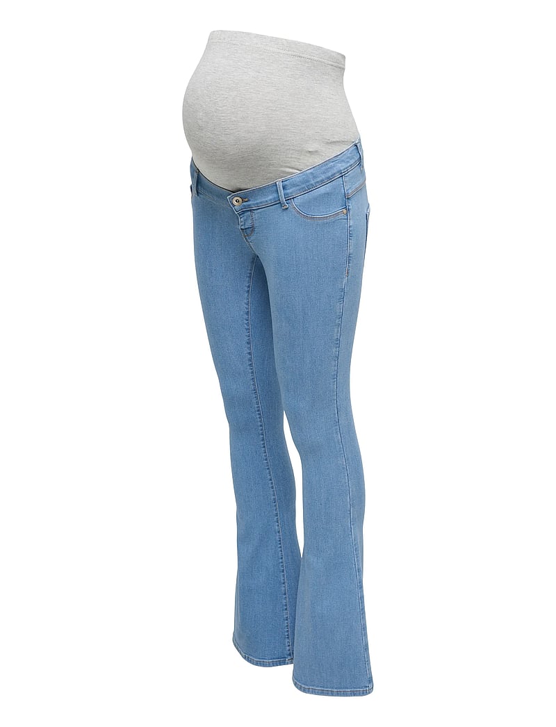 Only Maternity - OLMRAIN LIFE REG PUSH UP FLARED NOOS - alaosat - medium blue denim - 2