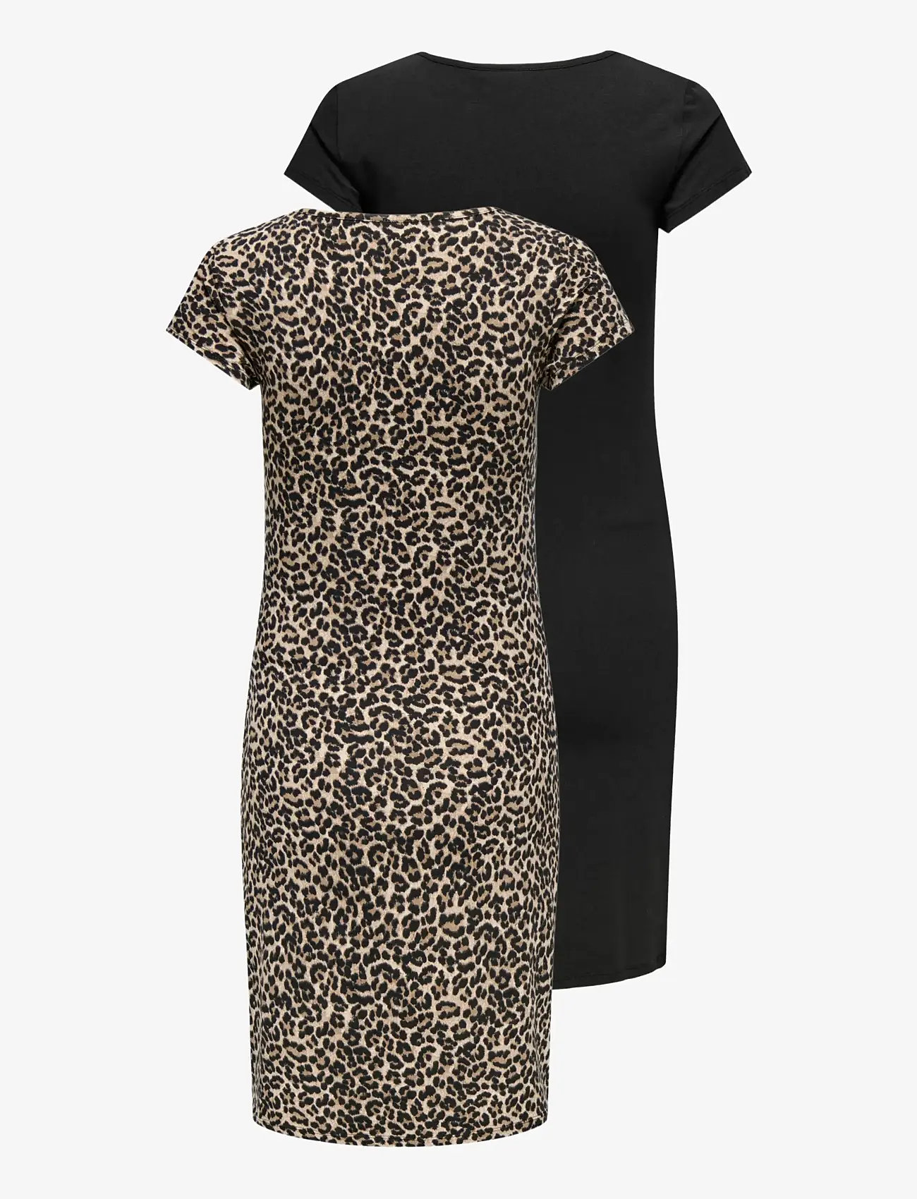 Only Maternity - OLMLOVELY LIFE S/S DRESS 2-PCK NOOS - sommarklänningar - black - 2