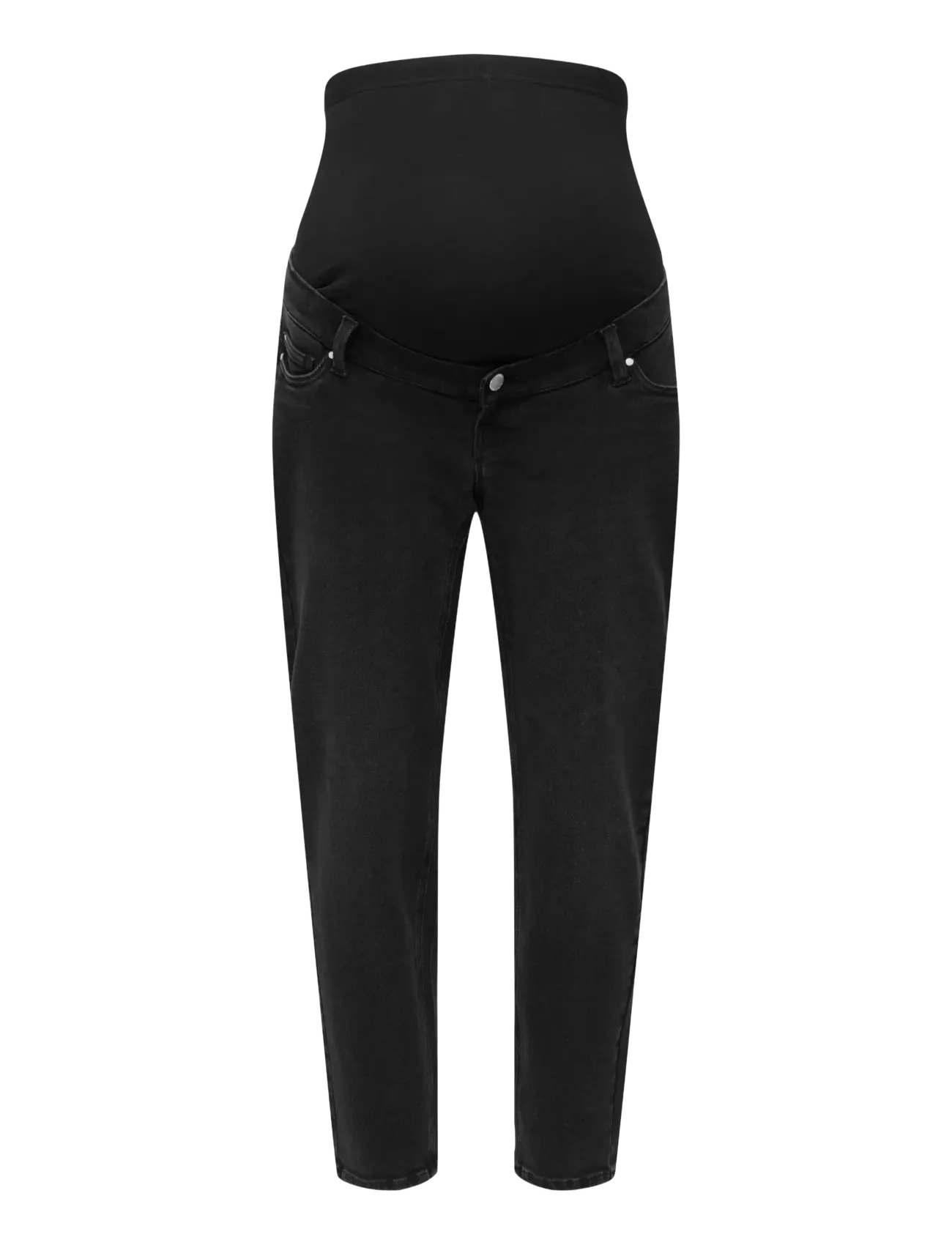 Only Maternity OLMCATWALK HW MOM AK DNM PIM0405 NOOS - Vaatteet - WASHED BLACK / black
