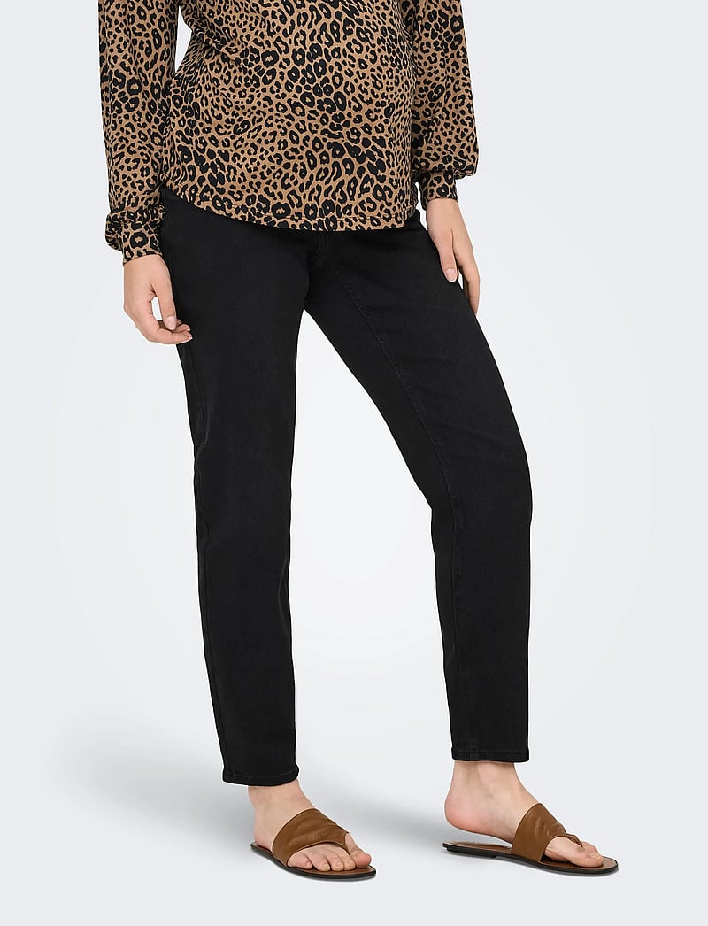 Only Maternity - OLMCATWALK HW MOM AK DNM PIM0405 NOOS - slim jeans - washed black - 0