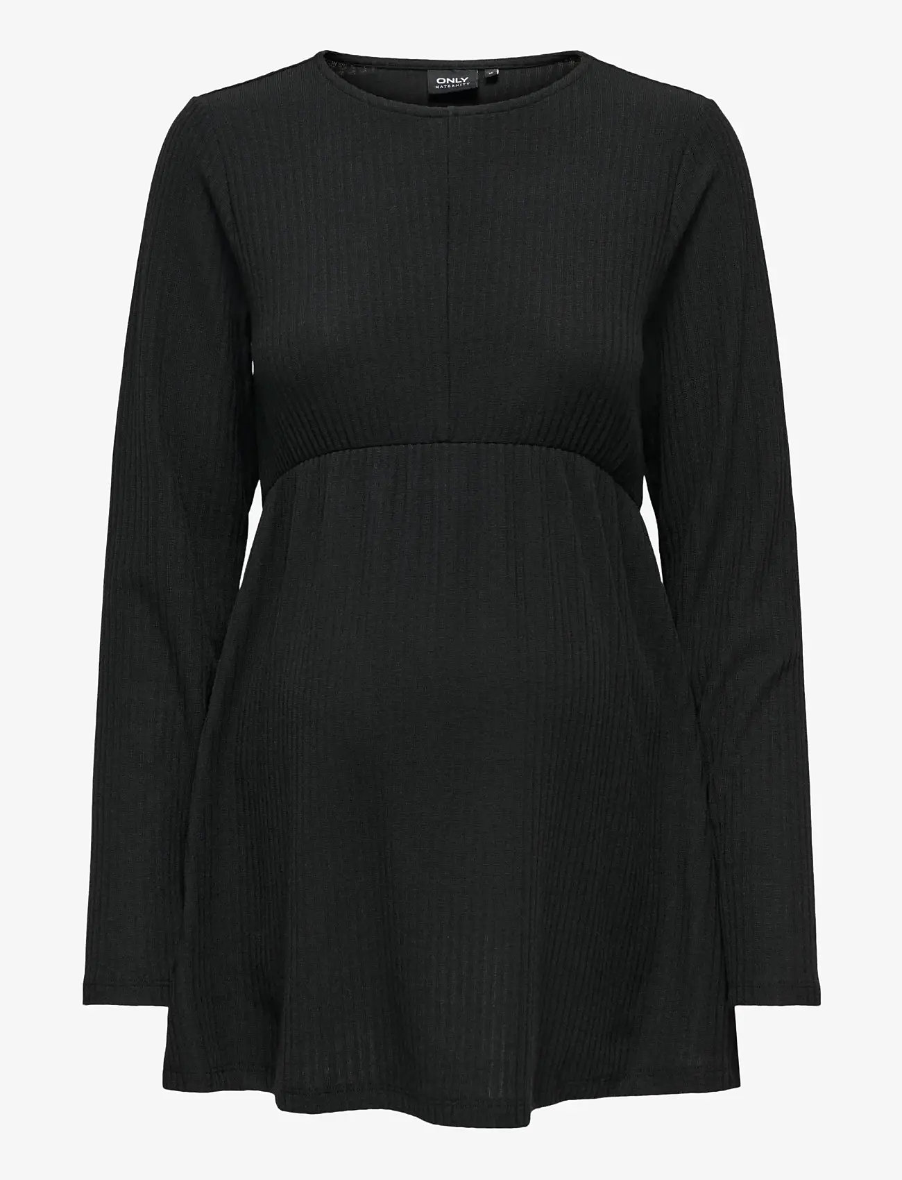 Only Maternity - OLMMALAYA BASE L/S O-NECK TOP JRS NOOS - pikkade varrukatega alussärgid - black - 1