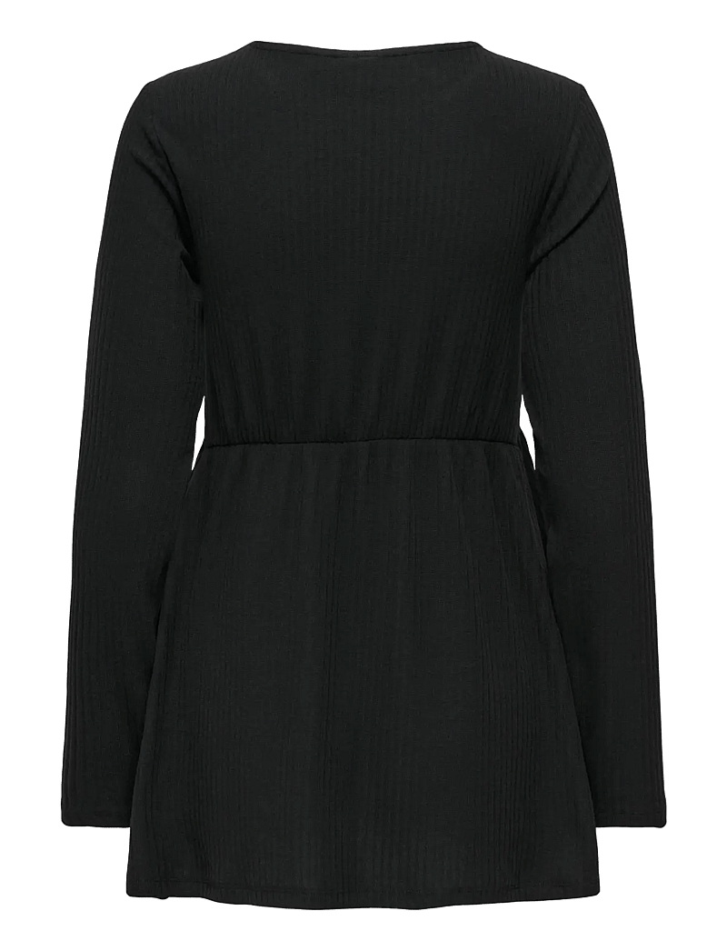 Only Maternity - OLMMALAYA BASE L/S O-NECK TOP JRS NOOS - pikkade varrukatega alussärgid - black - 2