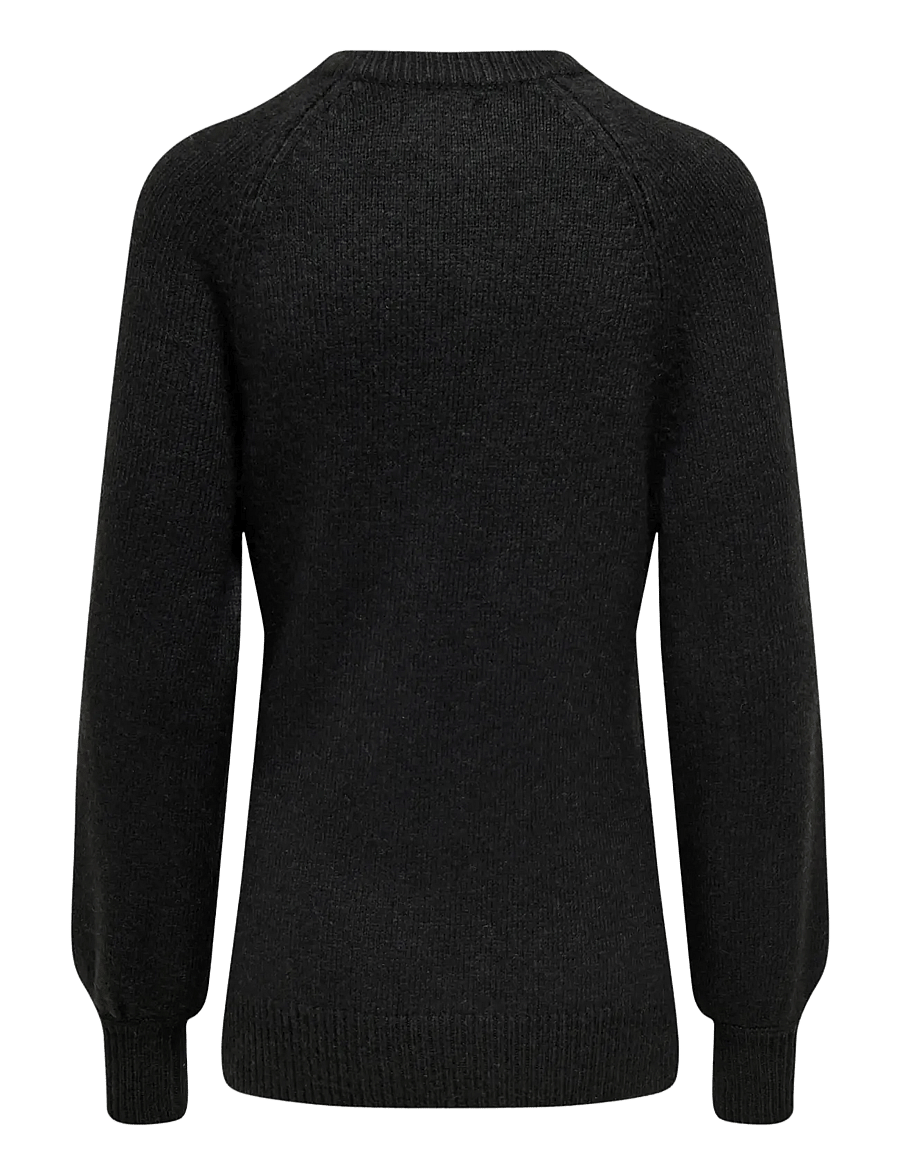 Only Maternity - OLMEMMA LIFE LS BUTTON ONECK KNT - Överdelar - black - 2