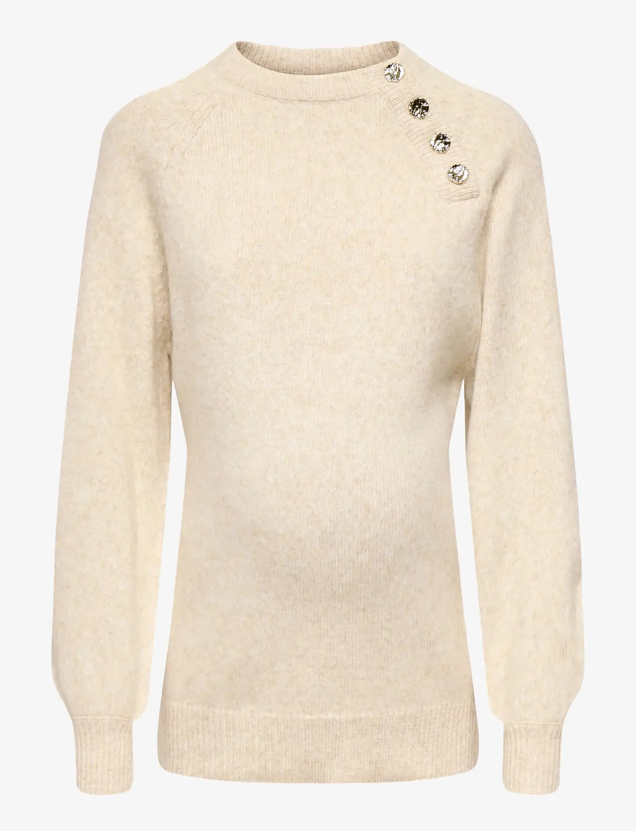 Only Maternity - OLMEMMA LIFE LS BUTTON ONECK KNT - herbstliche kleidung - pumice stone - 0