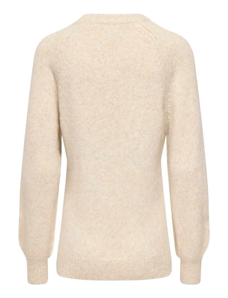 Only Maternity - OLMEMMA LIFE LS BUTTON ONECK KNT - oberteile - pumice stone - 2