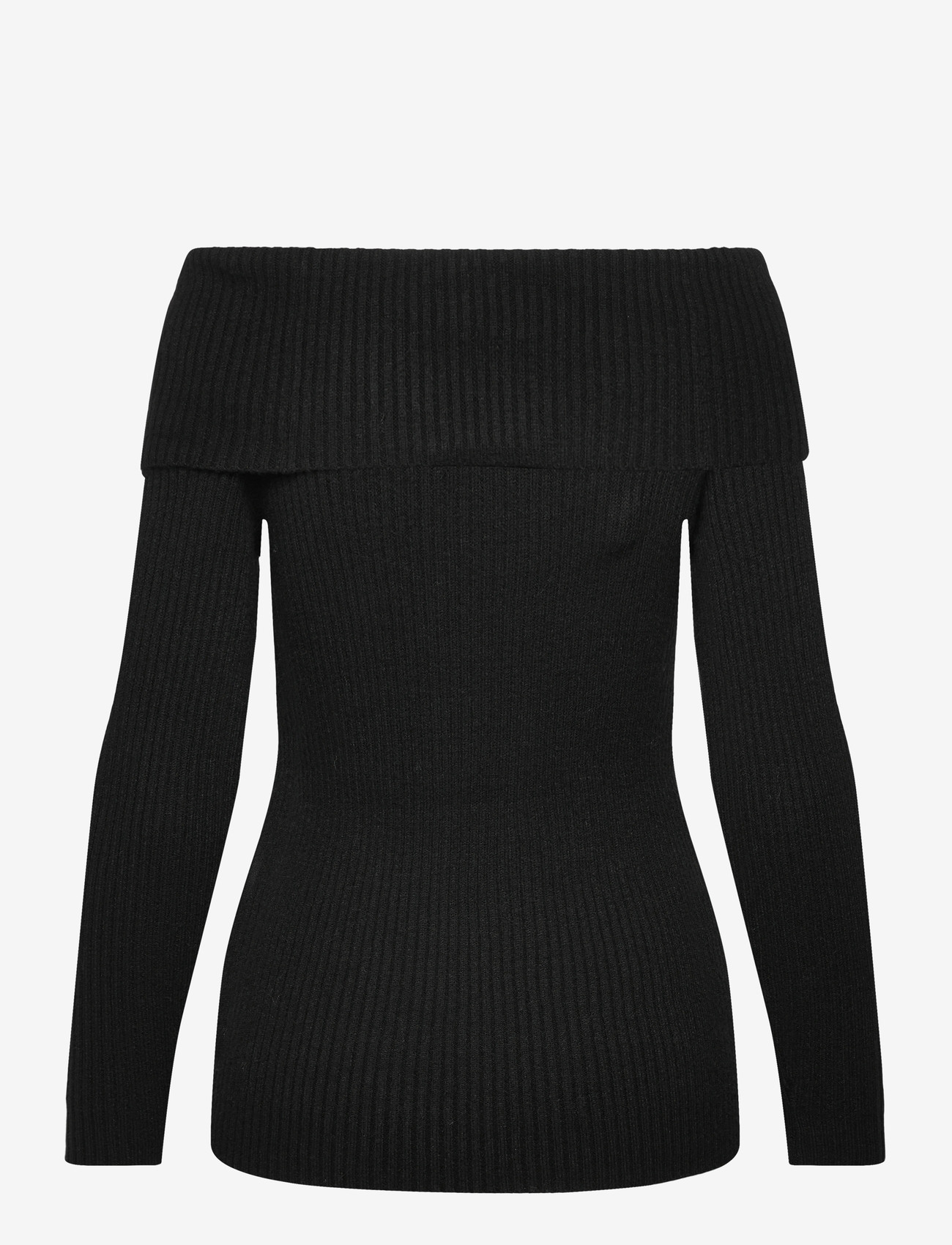Only Maternity - OLMKATIA LS OFF SHOULDER KNT - långärmade t-shirts - black - 1