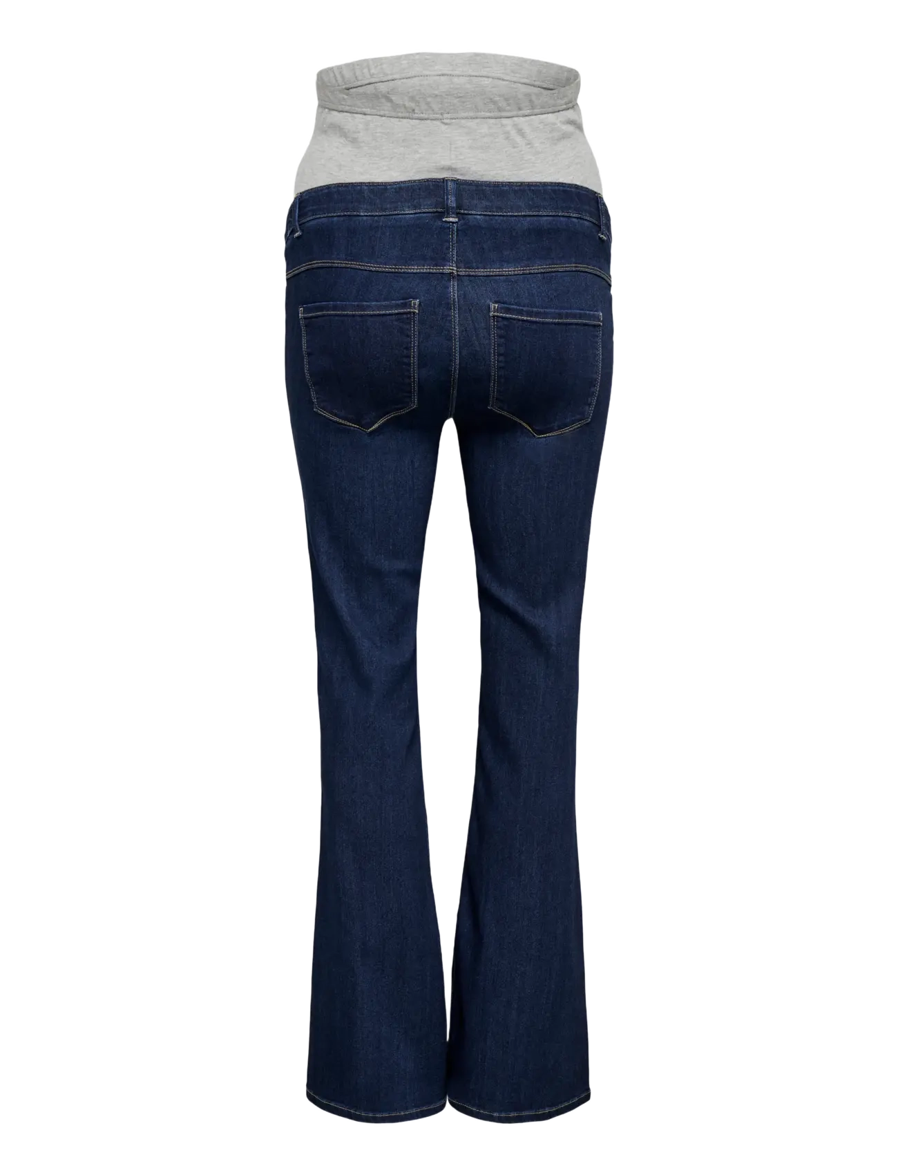 Only Maternity - OLMHELLA LIFE HW RETRO FLARED DNM BOX - dark blue denim - 2