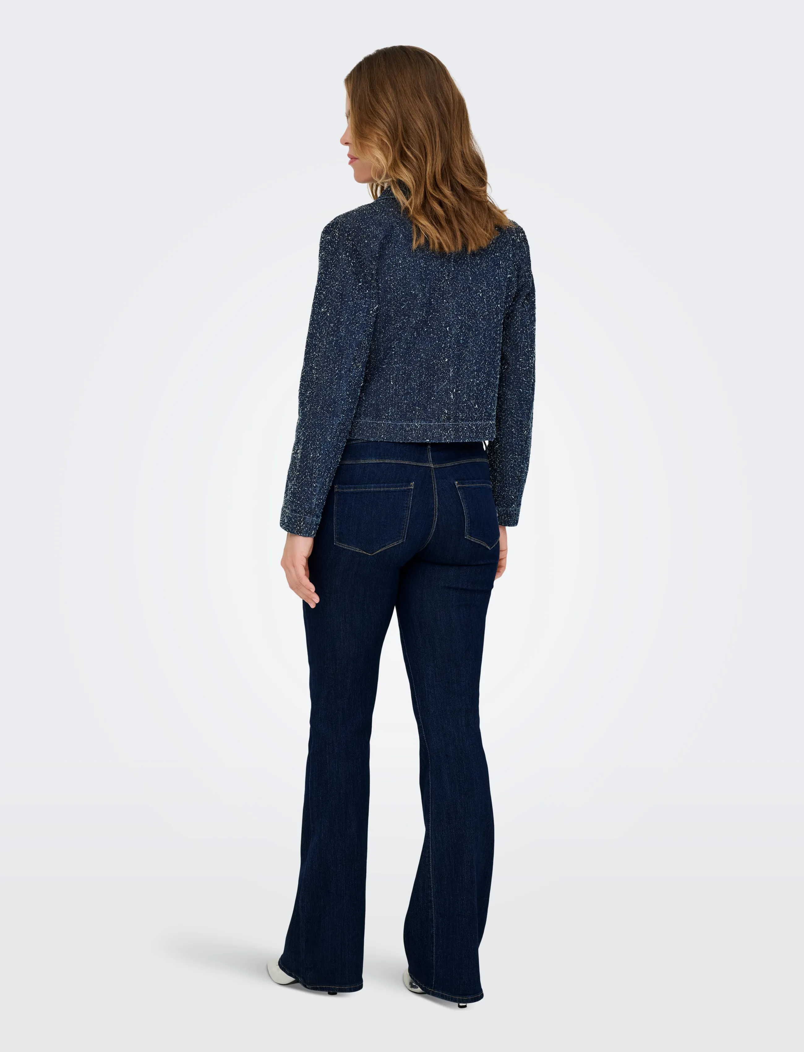 Only Maternity - OLMHELLA LIFE HW RETRO FLARED DNM BOX - dark blue denim - 4
