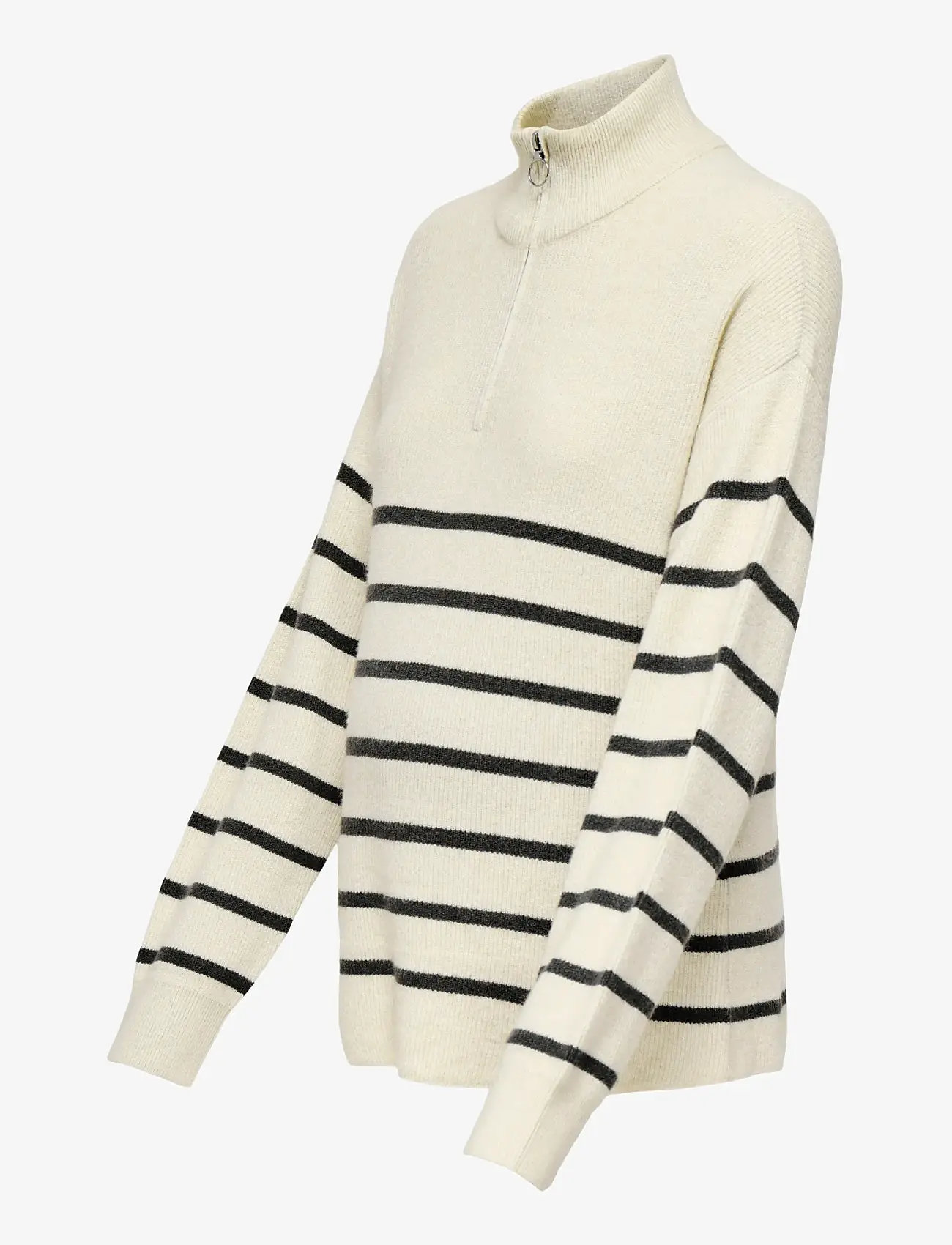 Only Maternity - OLMIBI L/S HIGHNECK ZIP PULLOVER KNT - overdele - pumice stone - 2