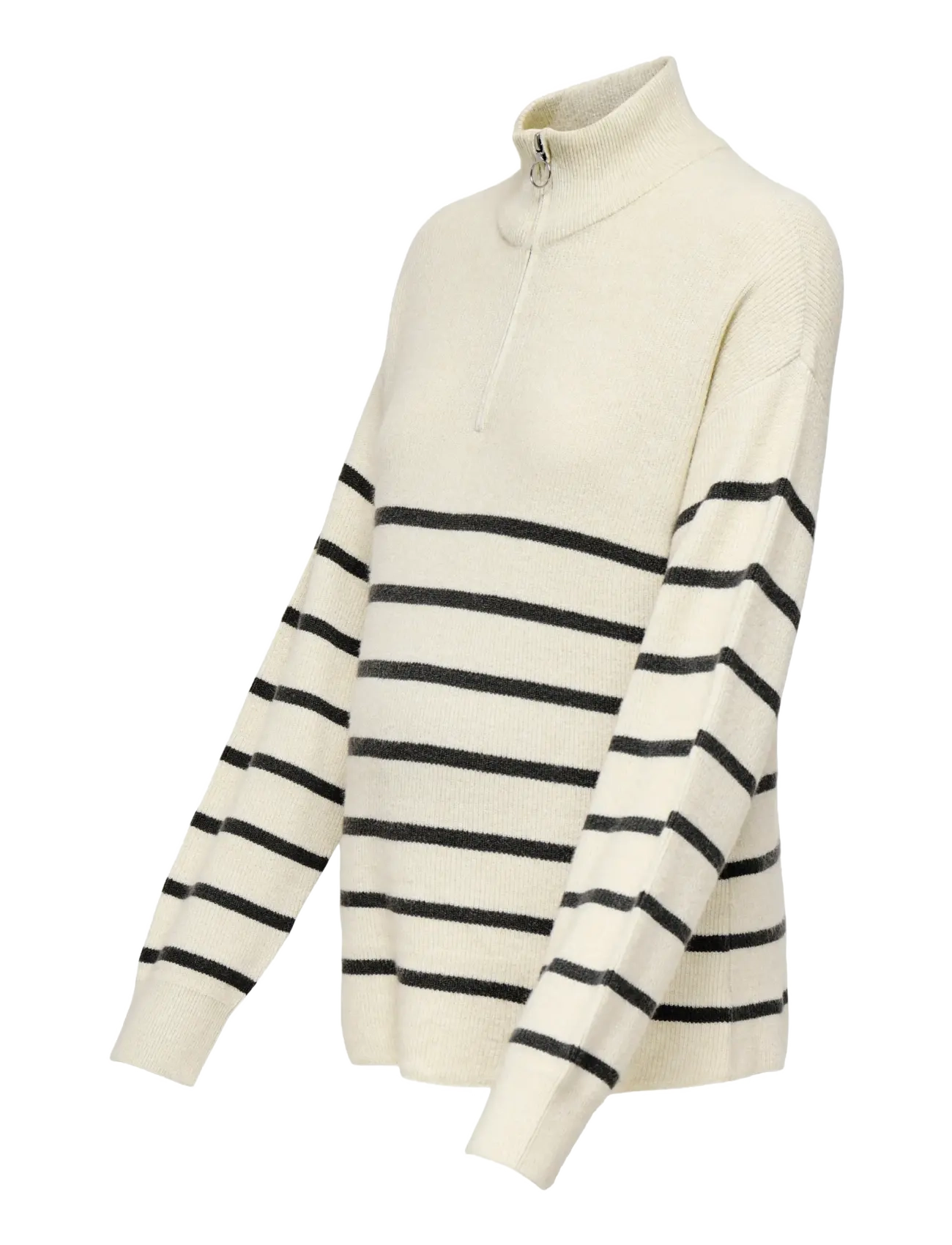 Only Maternity - OLMIBI L/S HIGHNECK ZIP PULLOVER KNT - zemākās cenas - pumice stone - 3