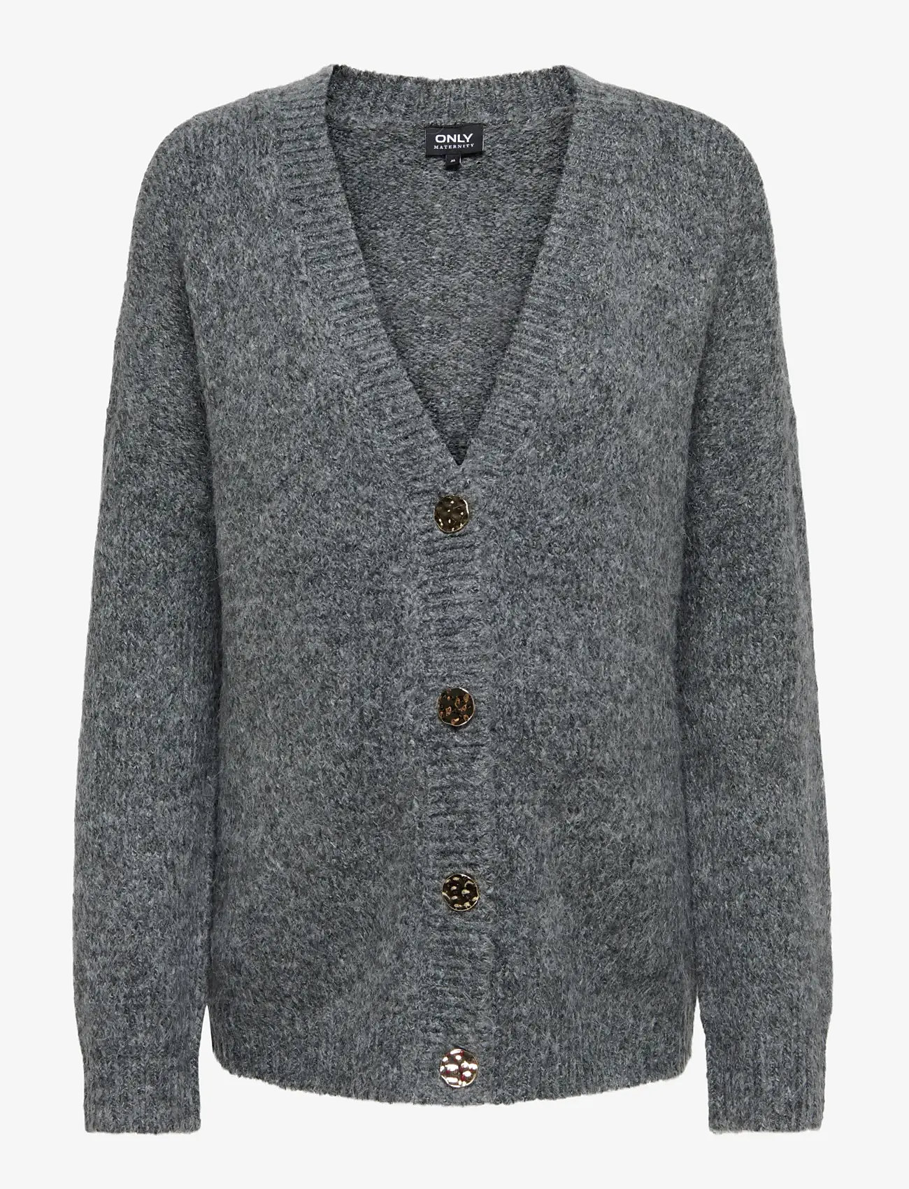 Only Maternity - OLMZOEY L/S CARDIGAN EX KNT - oberteile - dark grey melange - 0