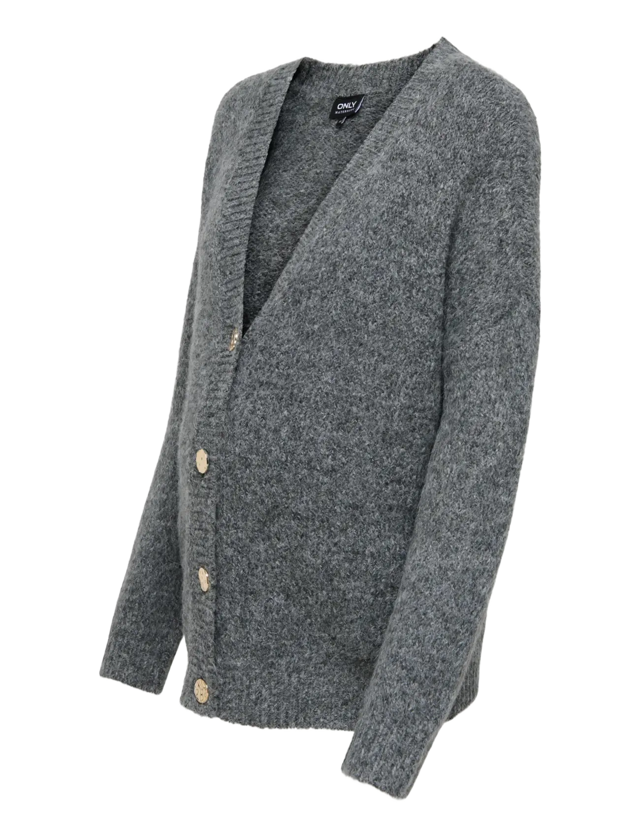 Only Maternity - OLMZOEY L/S CARDIGAN EX KNT - yläosat - dark grey melange - 2