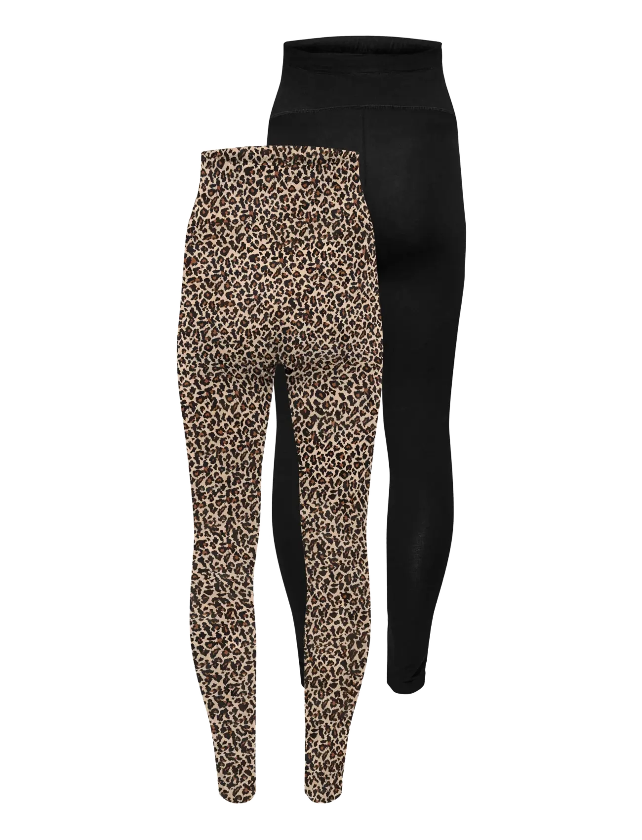 Only Maternity - OLMLOVELY LIFE NEW LEG 2PCK AOP JRS NOOS - leginsy - black - 3