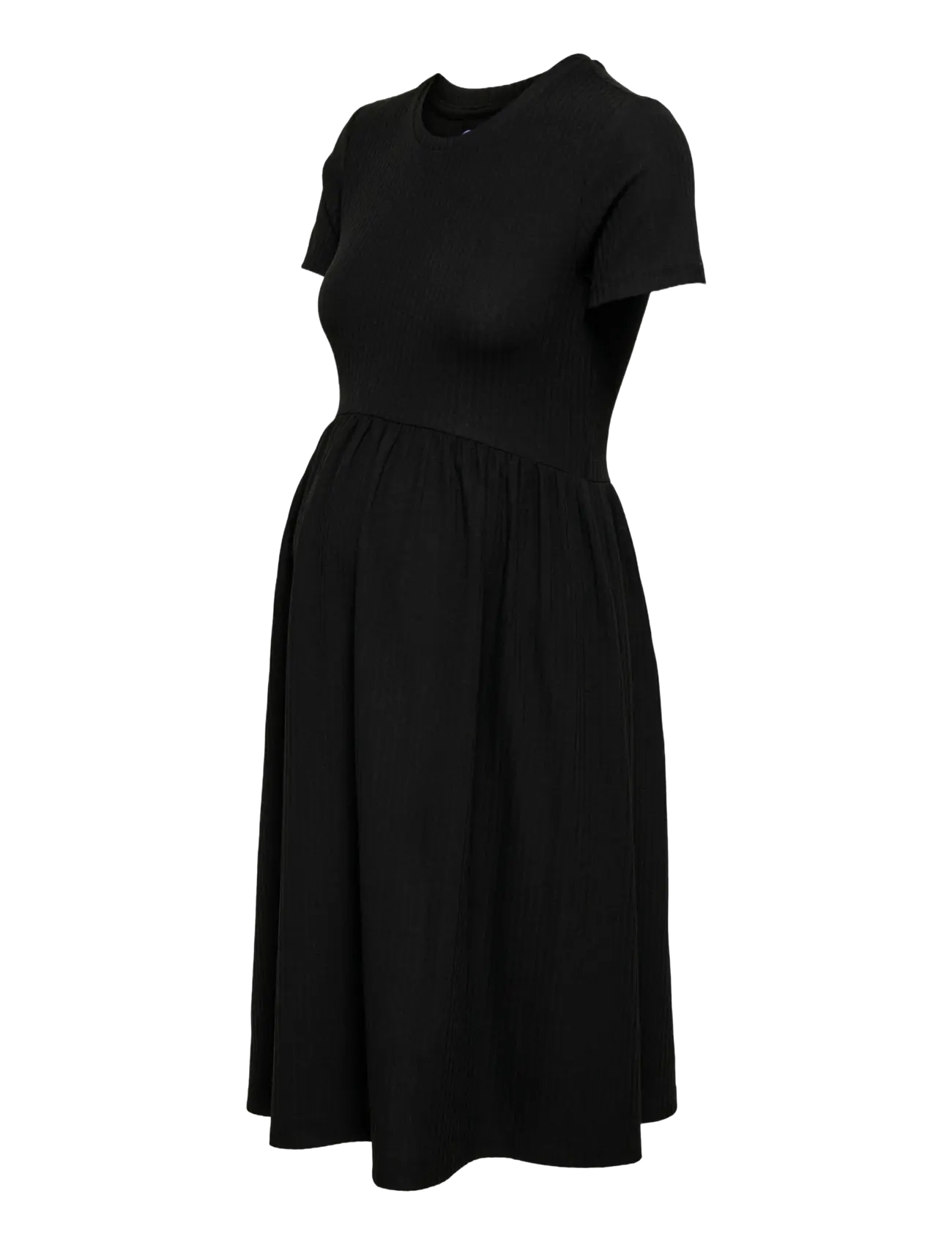 Only Maternity OLMMALAYA S/S O-NECK ABK DRESS JRS NOOS - Riided - BLACK / black