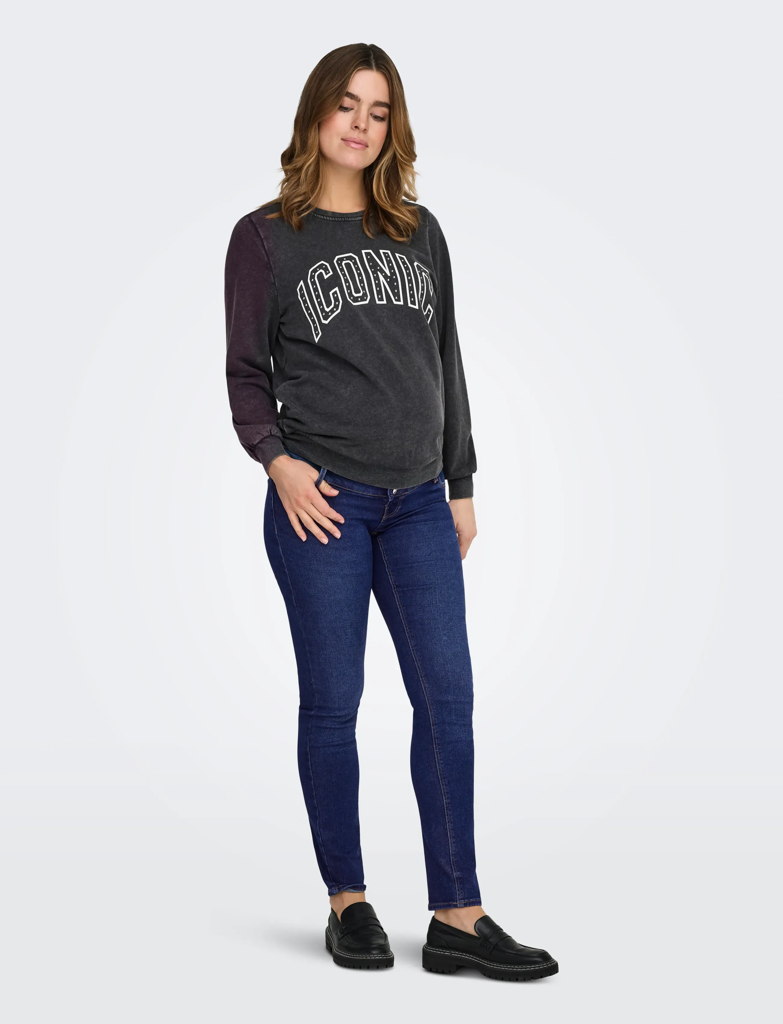 Only Maternity Olmcruz Skinny Dnm Pimbox Noos, Kvinder, Ventebukser Skinny Jeans, Grå, Str: S x 30