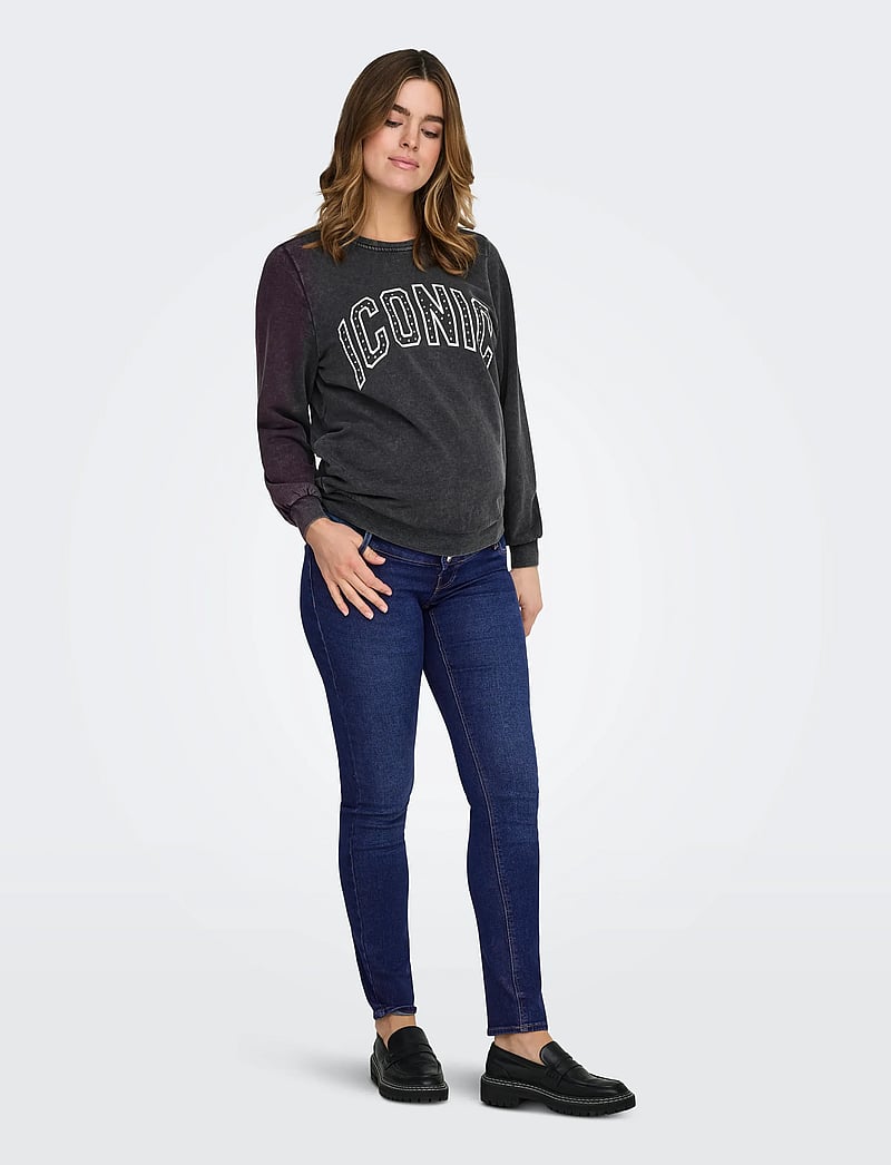 Only Maternity - OLMCRUZ SKINNY DNM PIMBOX NOOS - skinny jeans - dark blue denim - 0
