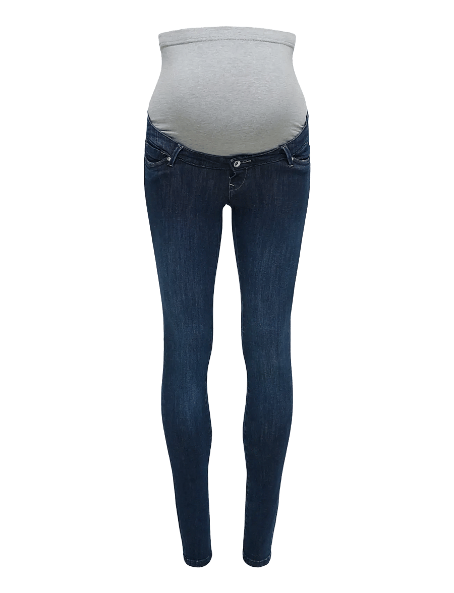 Only Maternity - OLMPOWER PUSH UP SKINNY DNM PIMBOX NOOS - skinny jeans - dark blue denim - 1