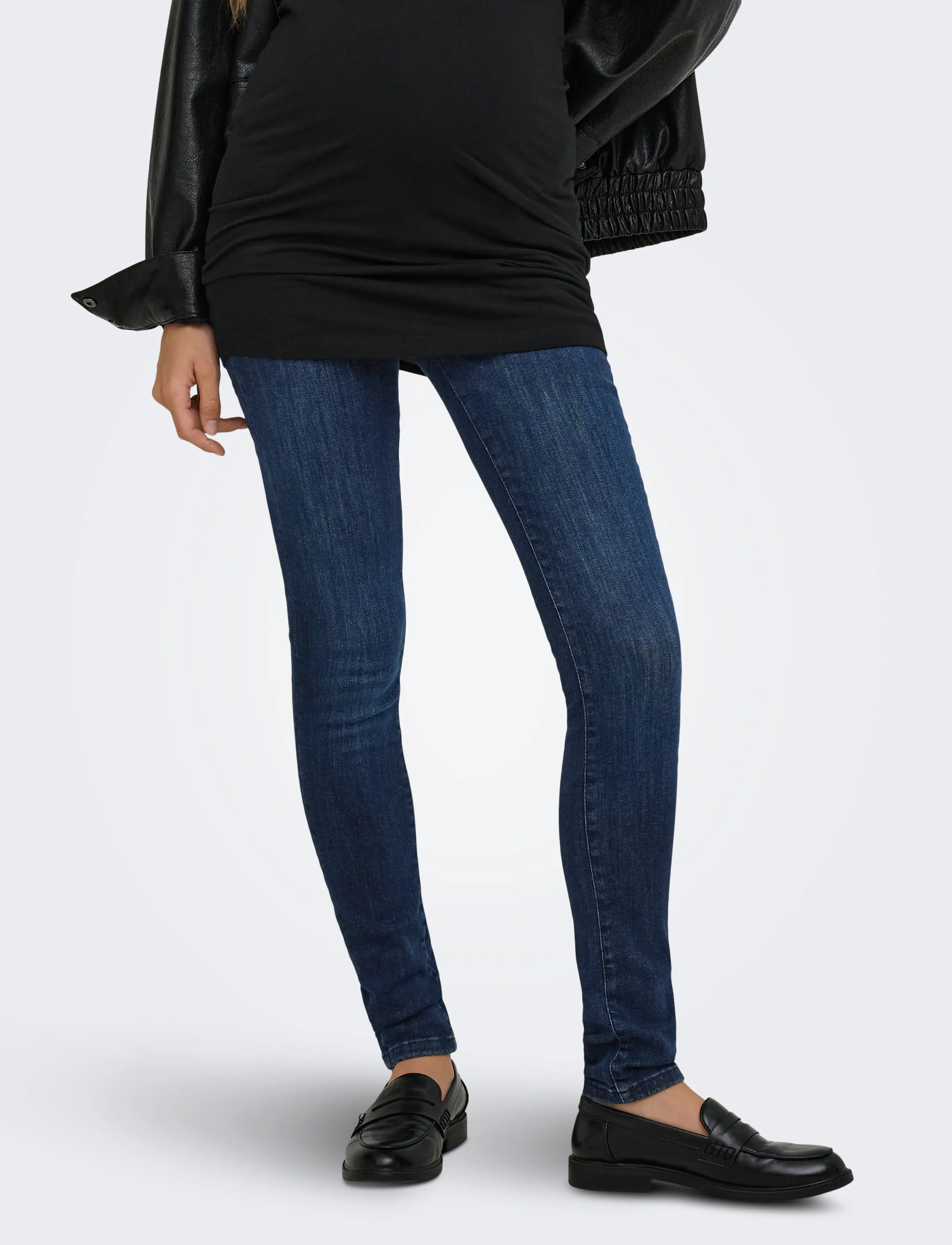 Only Maternity OLMPOWER PUSH UP SKINNY DNM PIMBOX NOOS - Clothing - DARK BLUE DENIM / navy