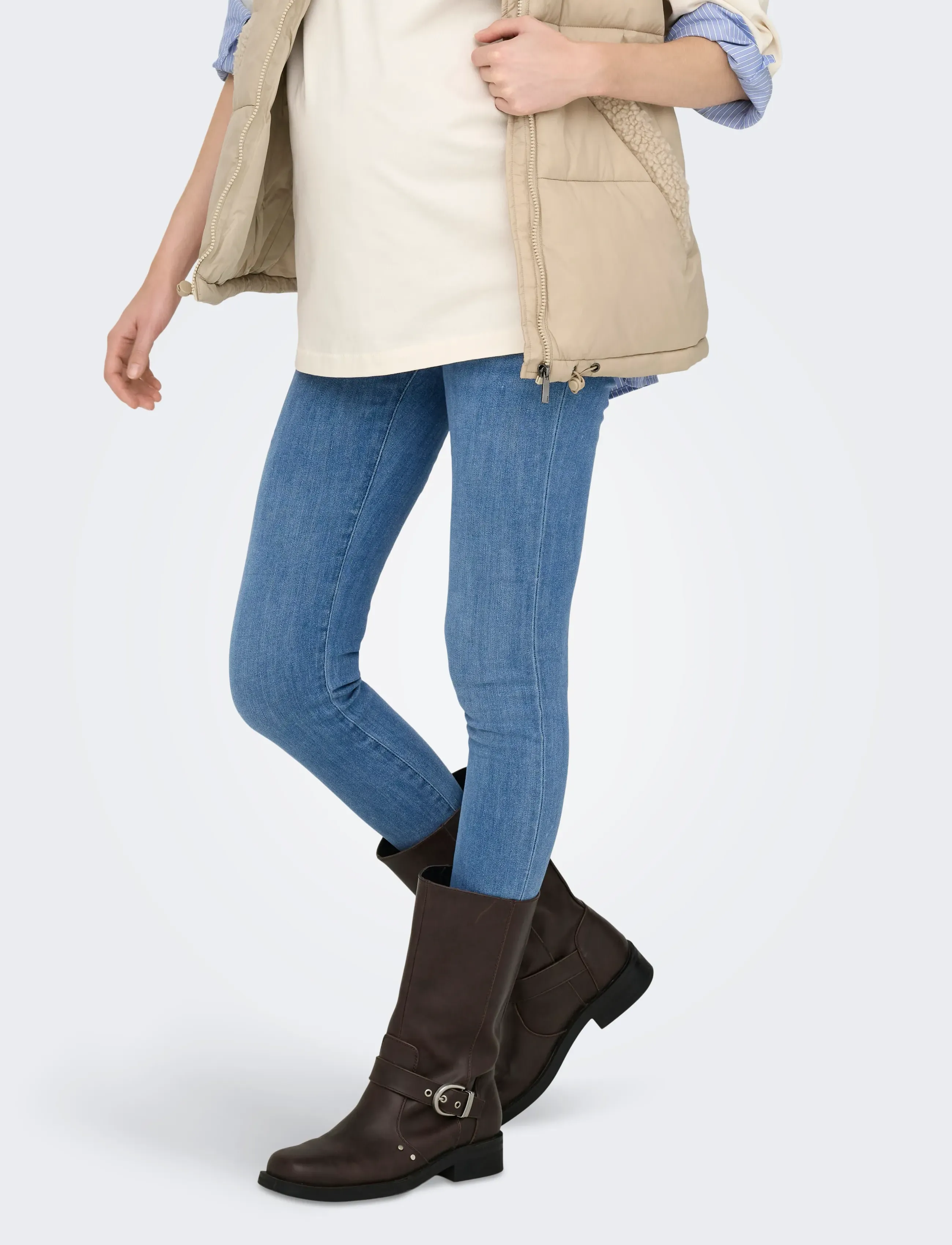 Only Maternity OLMPOWER PUSH UP SKINNY DNM PIMBOX NOOS - Teksad - MEDIUM BLUE DENIM / blue