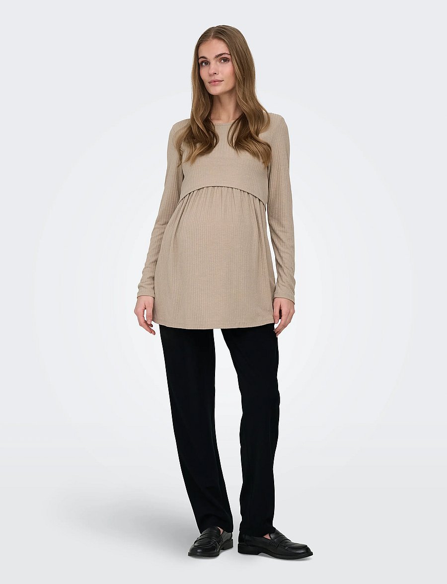 Only Maternity - OLMSANIA NO BUMP BUTTON PANT JRS NOOS - hose mit geradem bein - black - 3