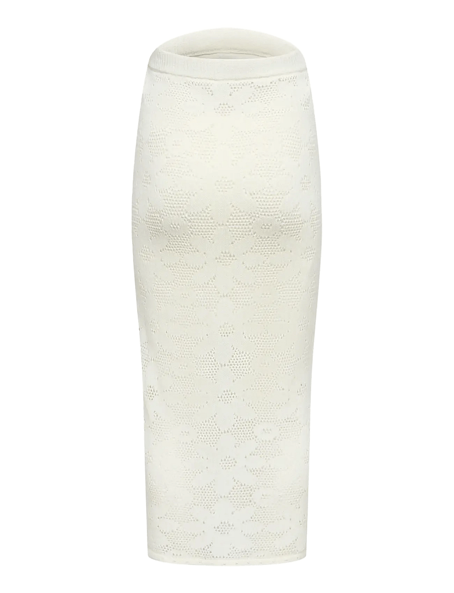 Only Maternity - OLMISABELLA PATTERN SKIRT KNT - knitted skirts - cloud dancer - 2