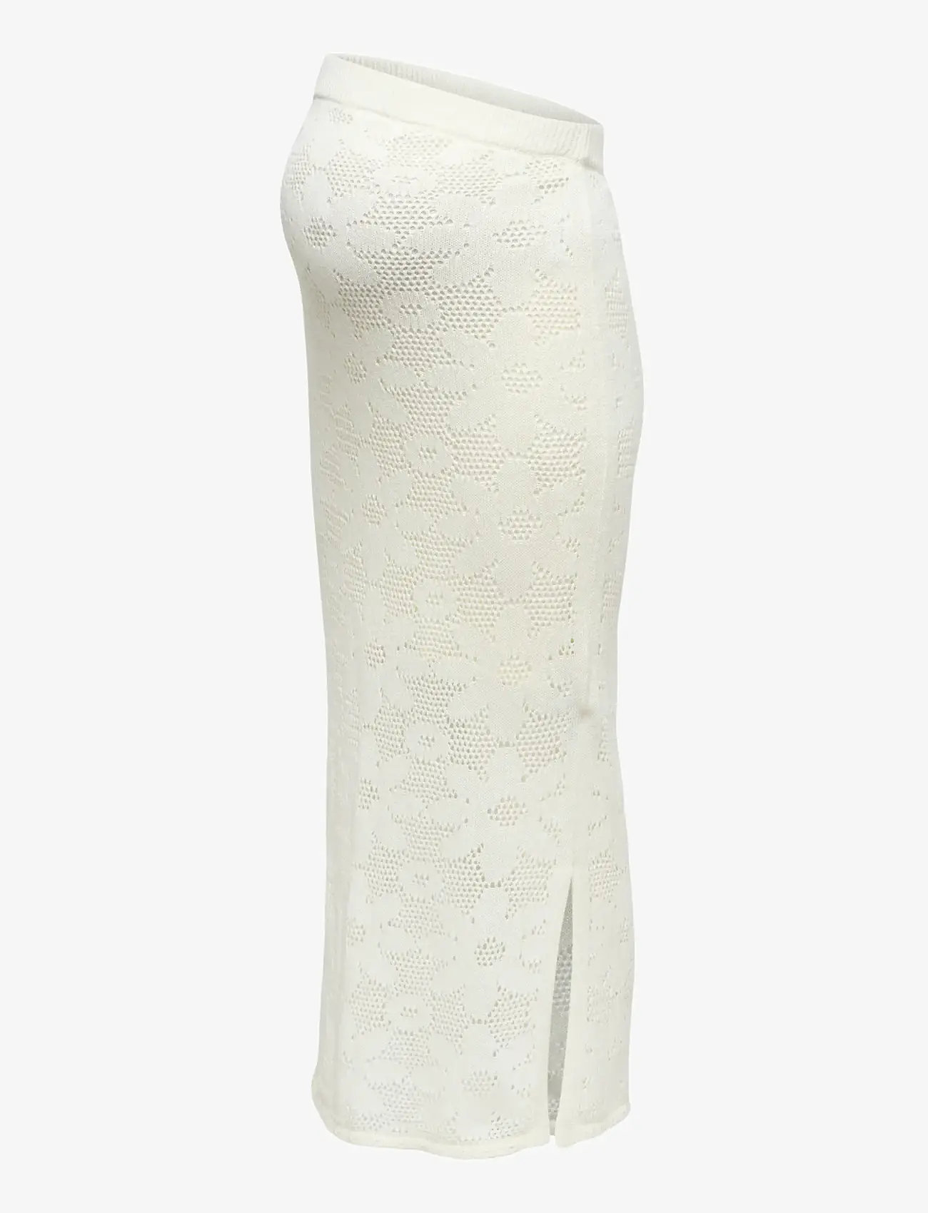 Only Maternity - OLMISABELLA PATTERN SKIRT KNT - knitted skirts - cloud dancer - 3