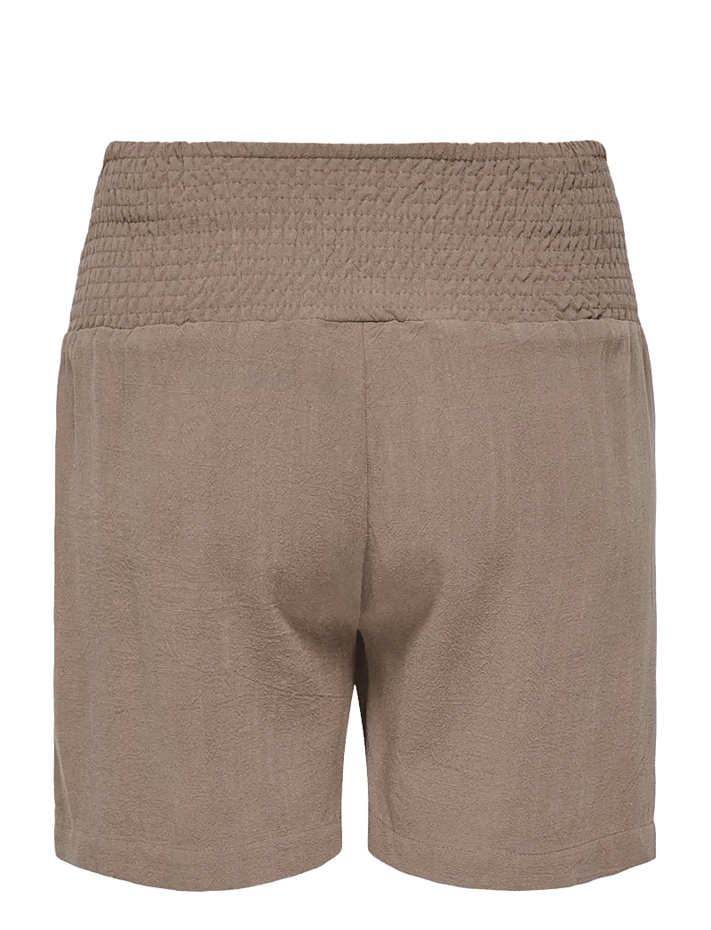 Only Maternity - OLMSIESTA LINEN SMOCK SHORTS WVN NOOS - leinen-shorts - walnut - 1