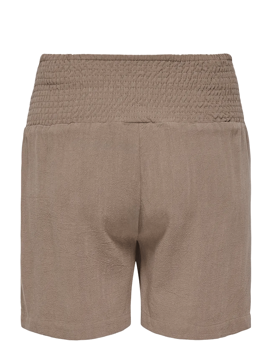 Only Maternity - OLMSIESTA LINEN SMOCK SHORTS WVN NOOS - underdele - walnut - 2