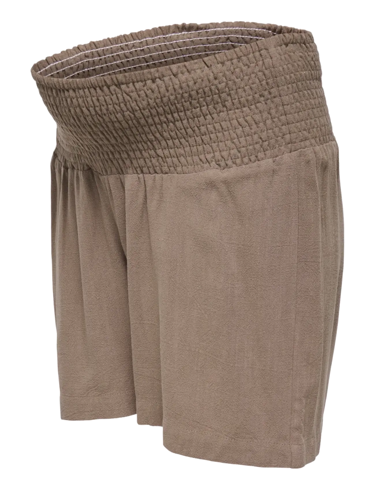 Only Maternity - OLMSIESTA LINEN SMOCK SHORTS WVN NOOS - hørshorts - walnut - 3