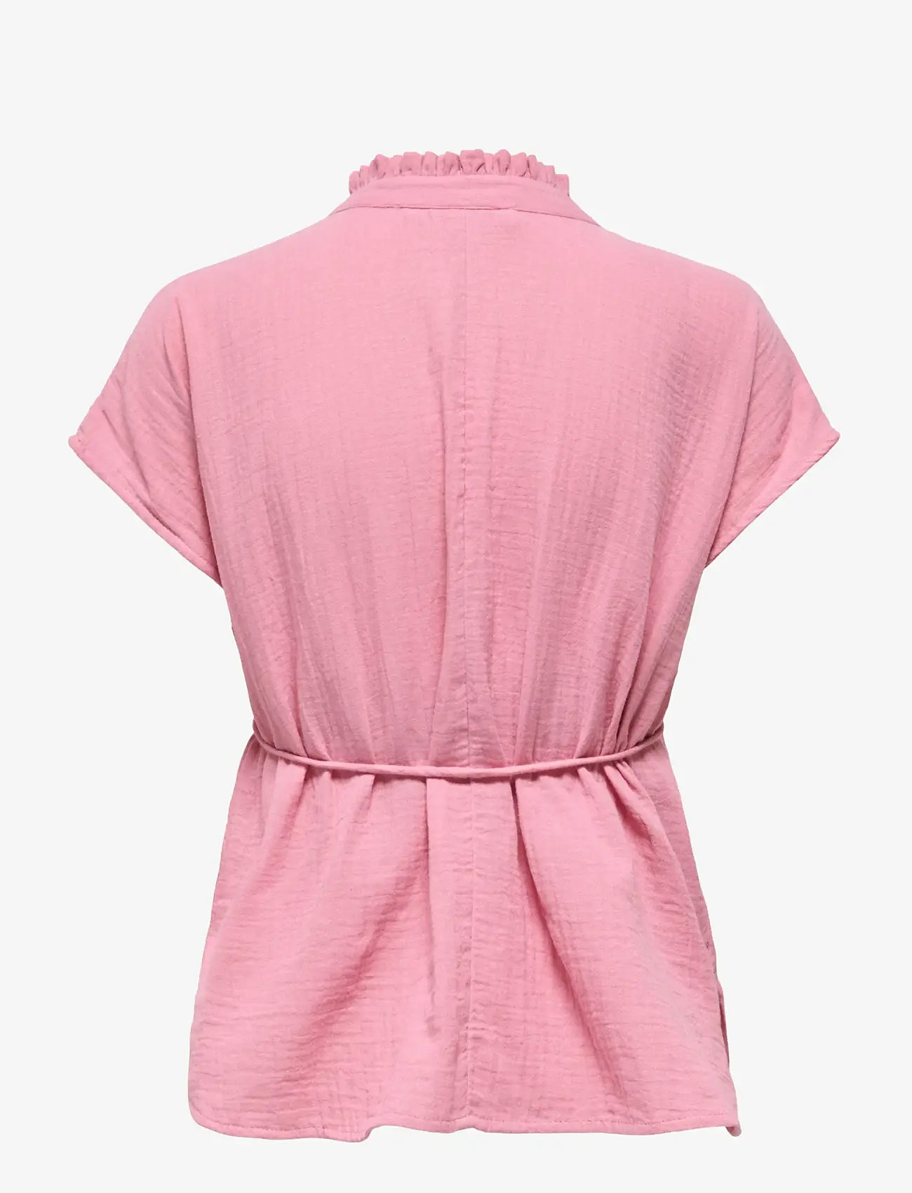 Only Maternity - OLMTHYRA S/S V-NECK TOP WVN - short-sleeved blouses - sea pink - 1