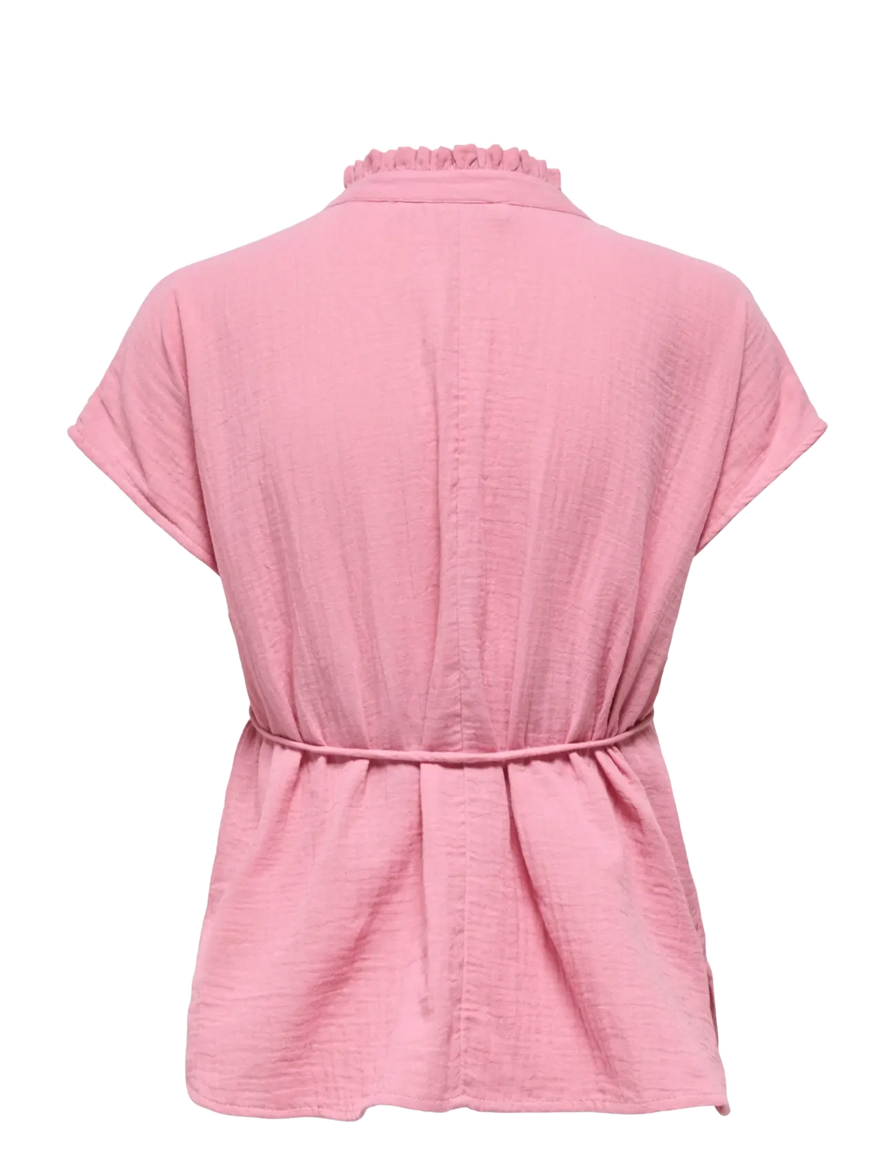 Only Maternity - OLMTHYRA S/S V-NECK TOP WVN - kurzämlige blusen - sea pink - 1