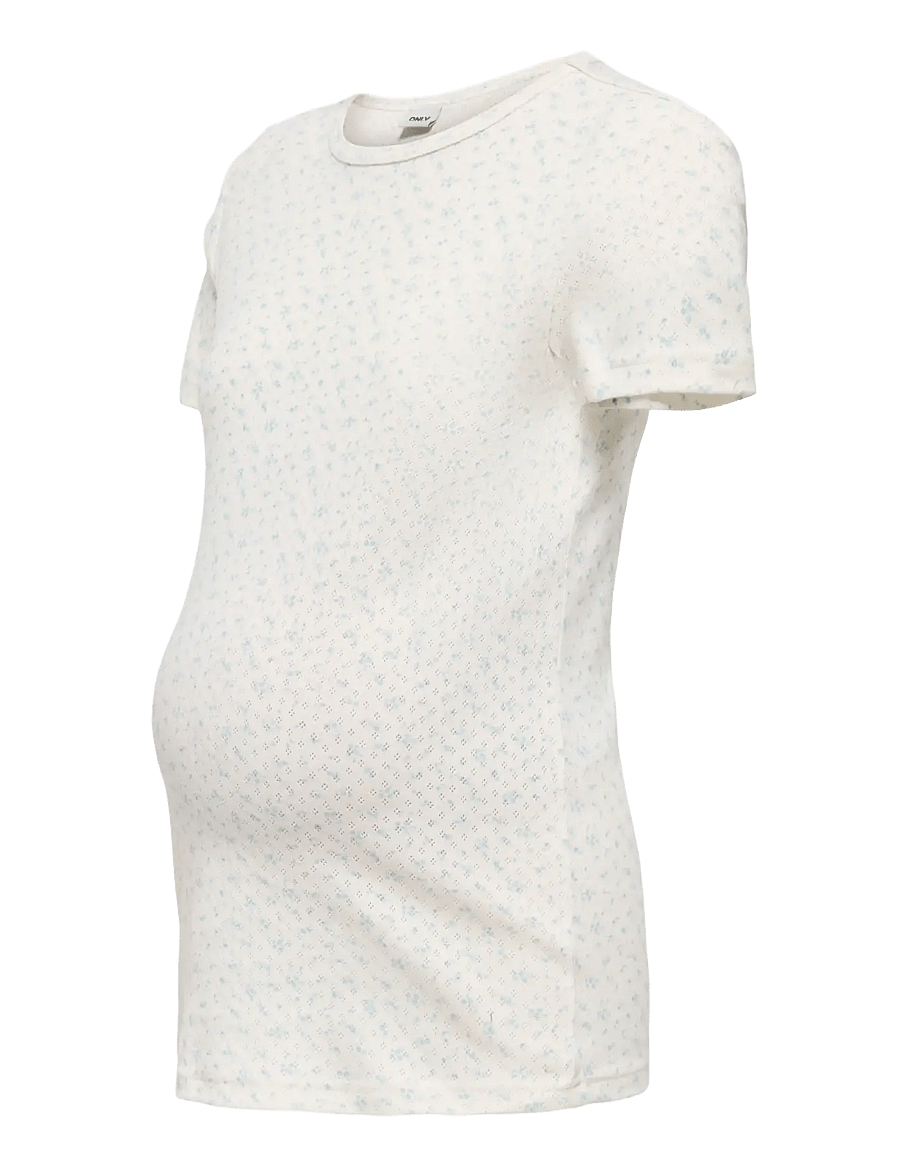 Only Maternity - OLMMADISON S/S O-NECK BABY TEE JRS - t-shirts - cloud dancer - 0