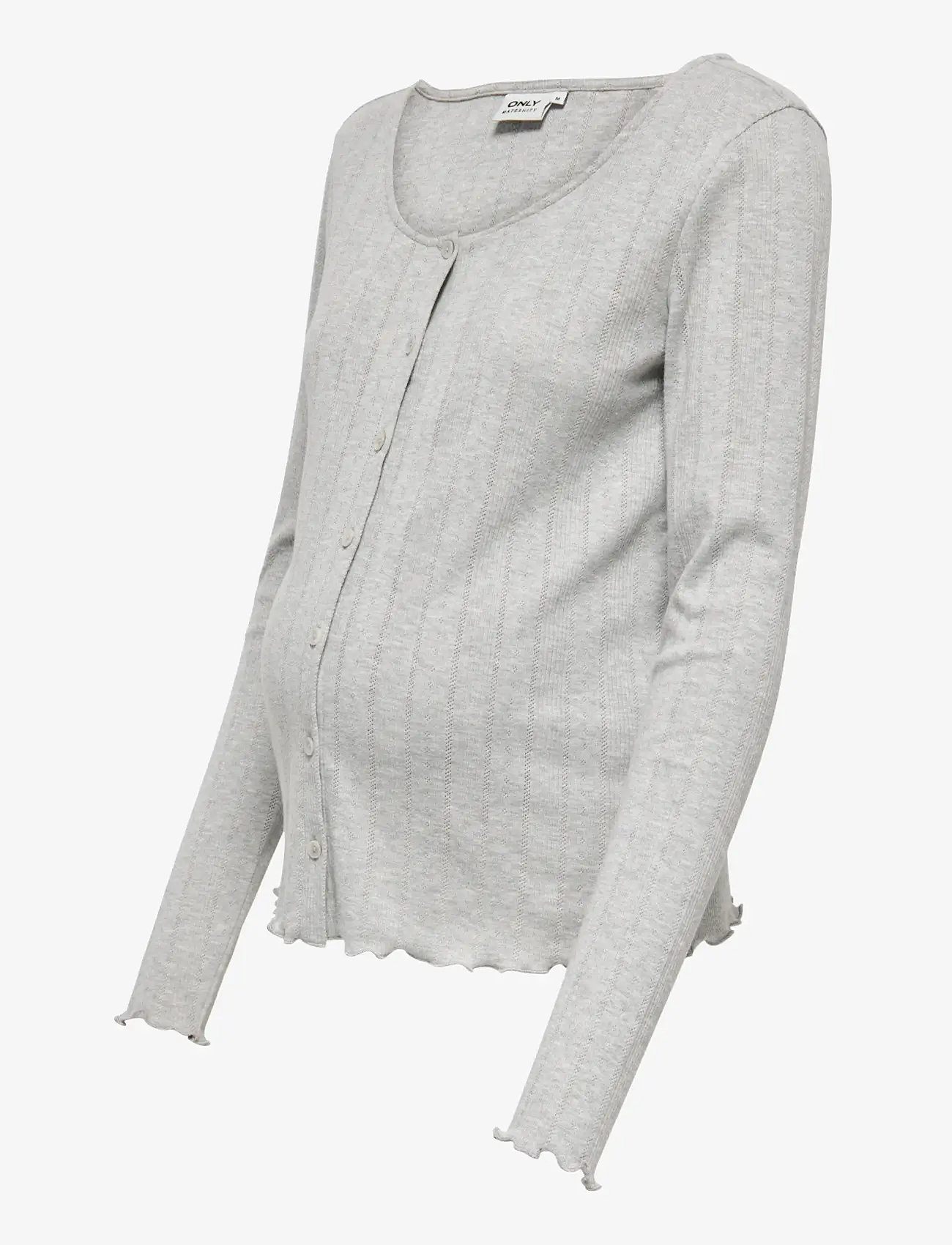 Only Maternity - OLMTENNA L/S O-NECK CARDIGAN JRS - koftor - light grey melange - 0