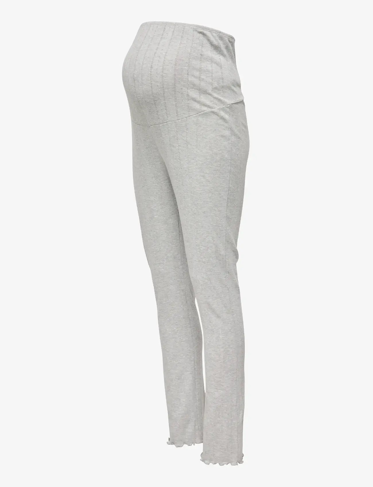 Only Maternity - OLMTENNA STRAIGHT LEGGING JRS - bukser med lige ben - light grey melange - 0