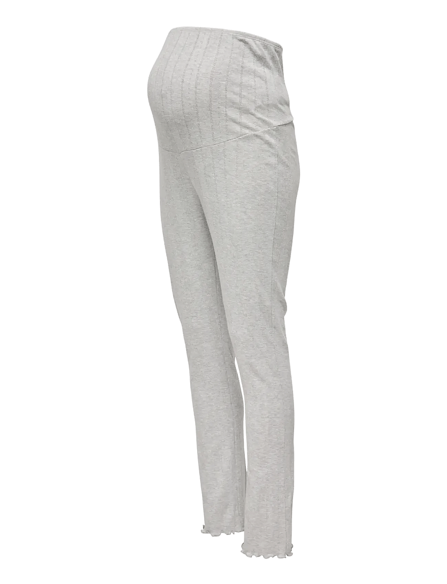 Only Maternity - OLMTENNA STRAIGHT LEGGING JRS - hose mit geradem bein - light grey melange - 0