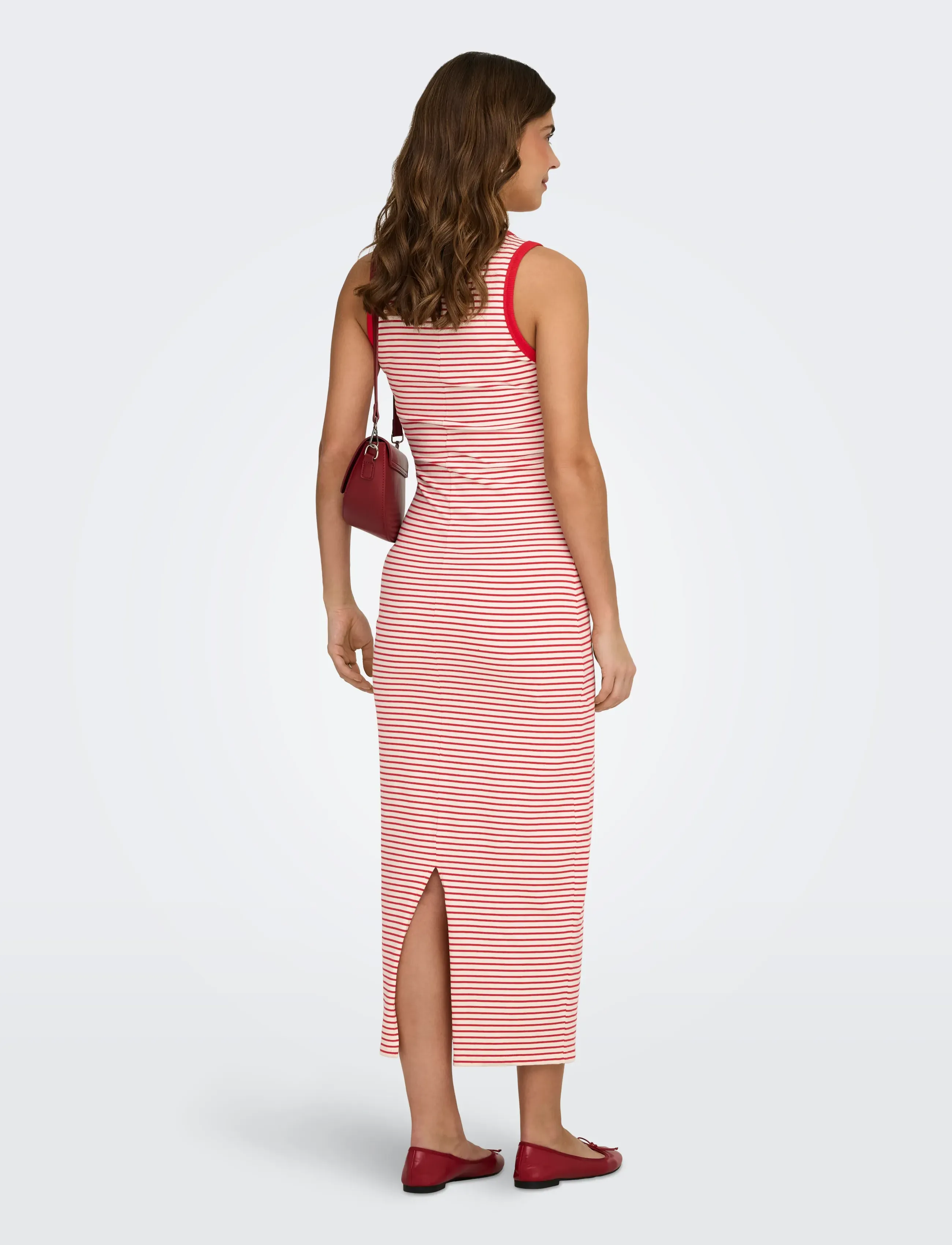 Only Maternity - OLMMALOU S/L O-NECK CALF DRESS JRS - maksikleidid - cloud dancer - 4
