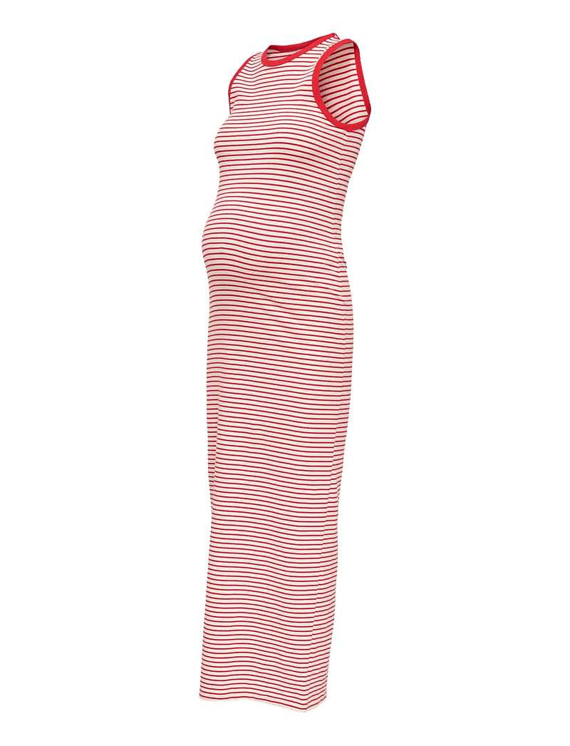 Only Maternity - OLMMALOU S/L O-NECK CALF DRESS JRS - ilgos suknelės - cloud dancer - 3