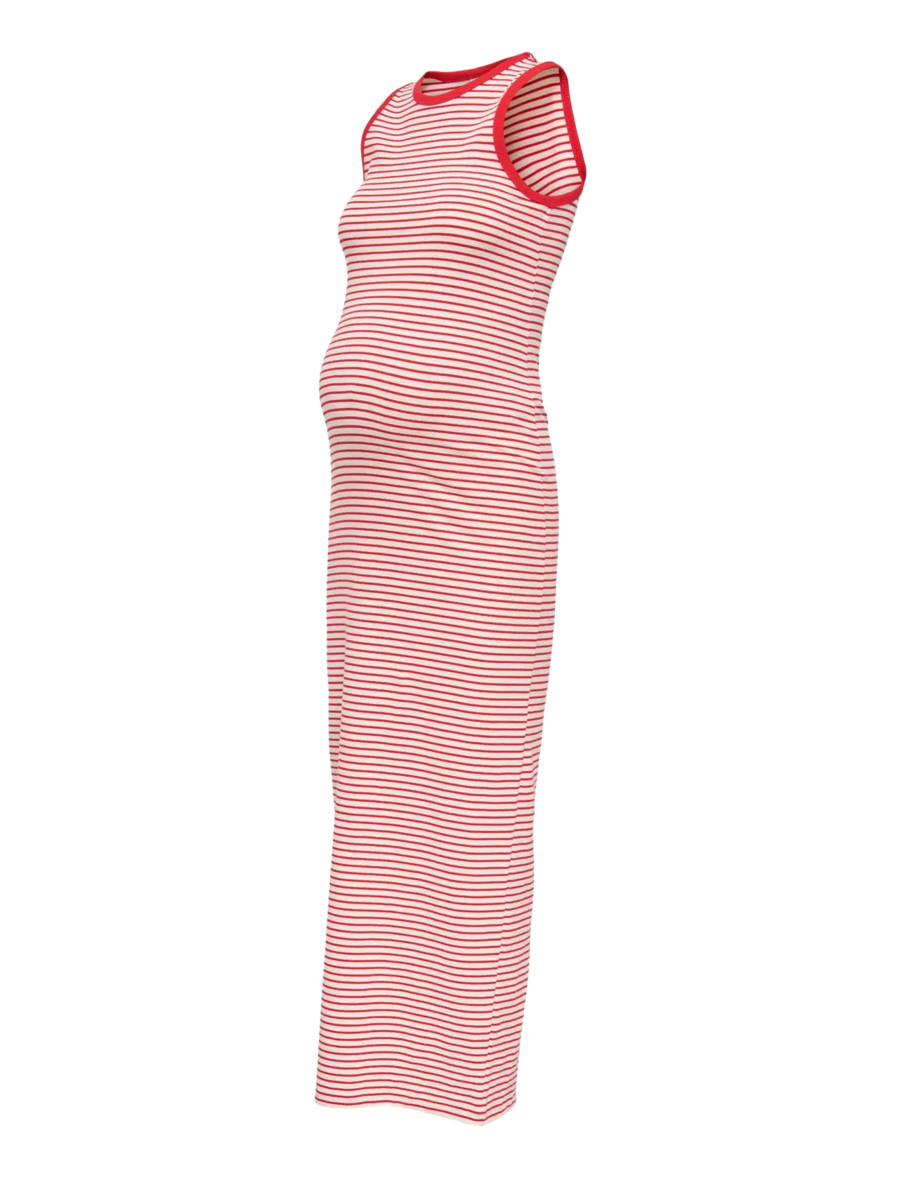 Only Maternity - OLMMALOU S/L O-NECK CALF DRESS JRS - maksikleidid - cloud dancer - 3