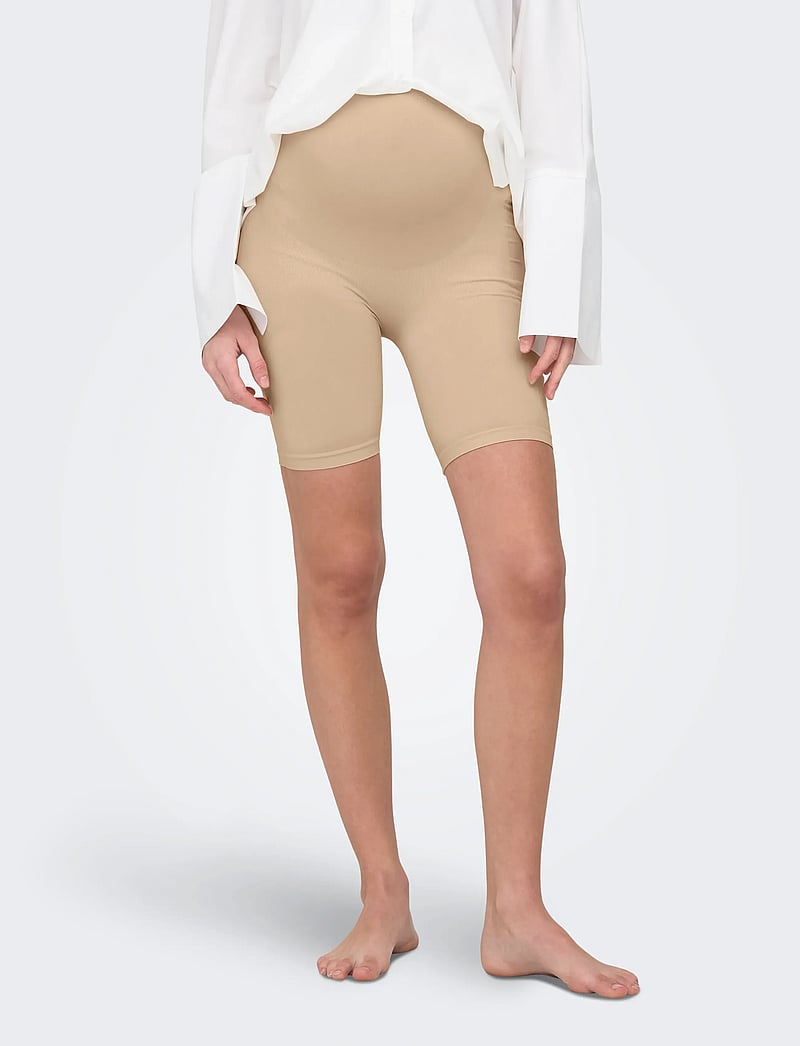Only Maternity - OLMHOPE SEAMLESS SHORTS ACC NOOS - ratturipüksid - crÈme brÛlÉe - 0