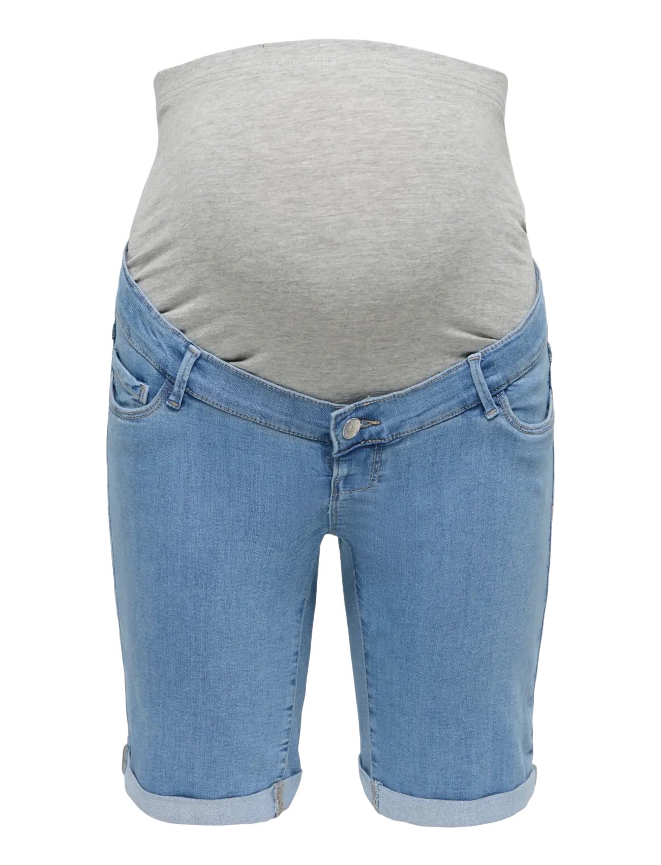 Only Maternity OLMRAIN LIFE LONG DNM SHORTS NOOS - Lühikesed püksid - LIGHT BLUE DENIM / blue