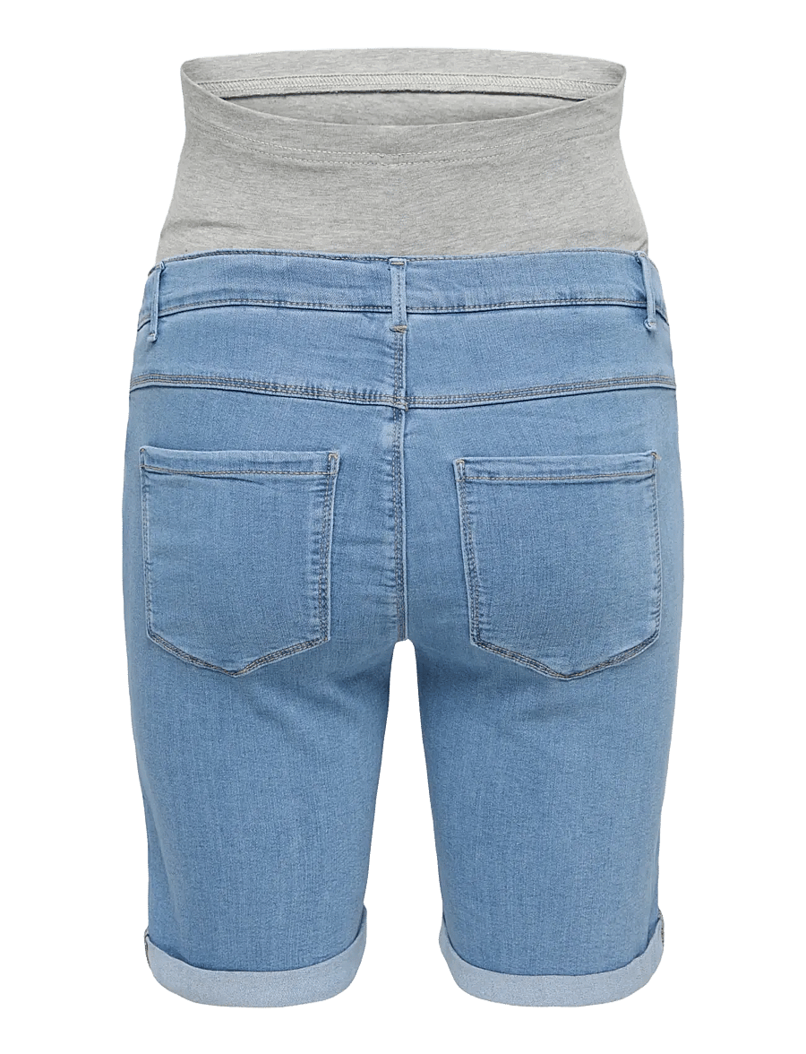 Only Maternity - OLMRAIN LIFE LONG DNM SHORTS NOOS - jorts - light blue denim - 2