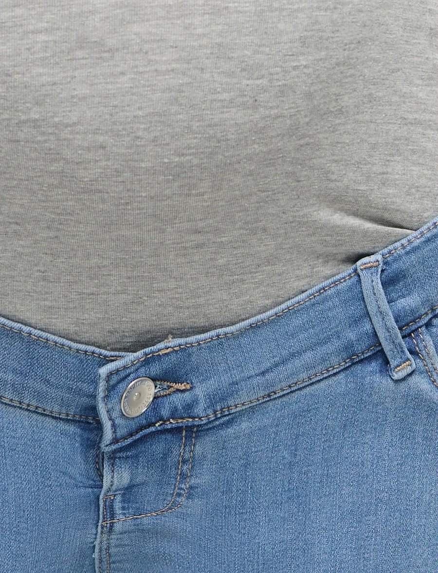 Only Maternity - OLMRAIN LIFE LONG DNM SHORTS NOOS - jorts - light blue denim - 5