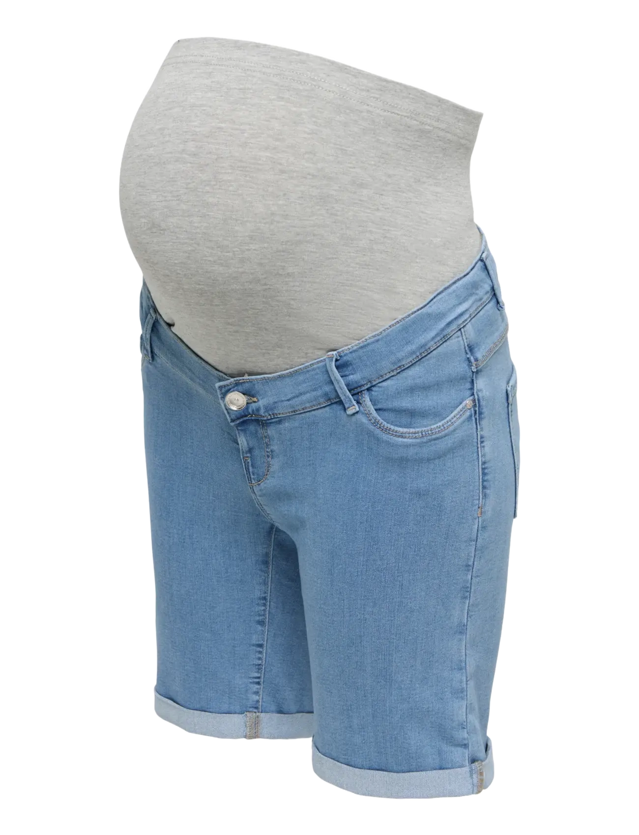 Only Maternity - OLMRAIN LIFE LONG DNM SHORTS NOOS - jorts - light blue denim - 3