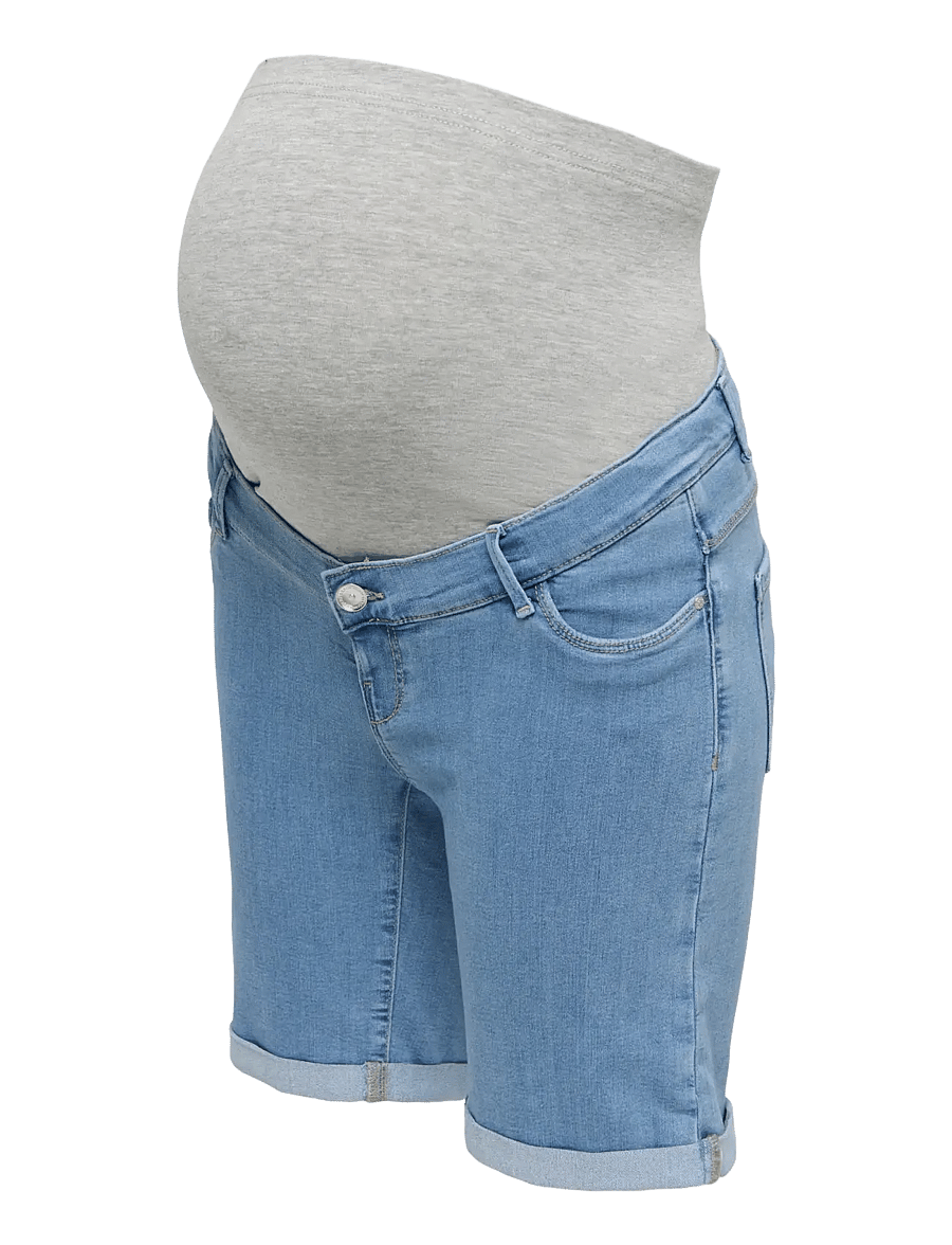 Only Maternity - OLMRAIN LIFE LONG DNM SHORTS NOOS - jorts - light blue denim - 3